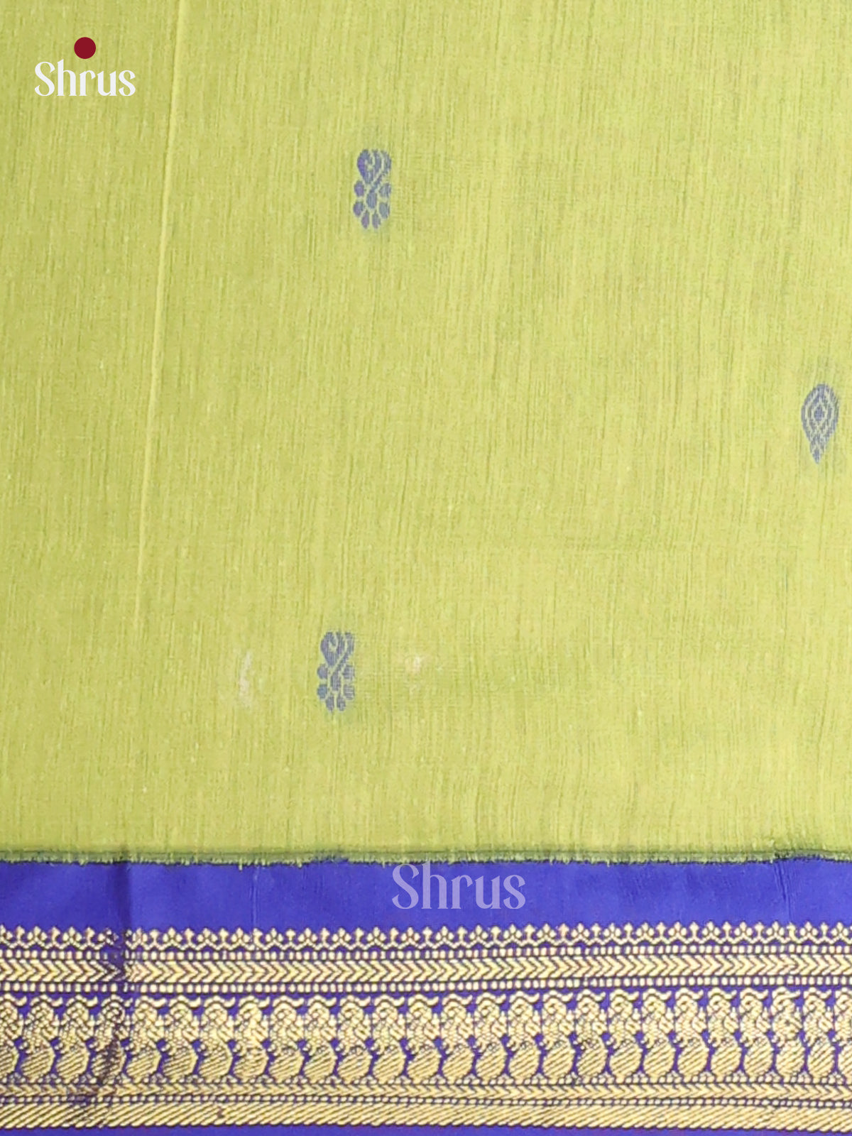 Kalyani Cotton Salwar Unstitch Lite Green & Royal Blue - MDA22003 - Shop on Shrus.com