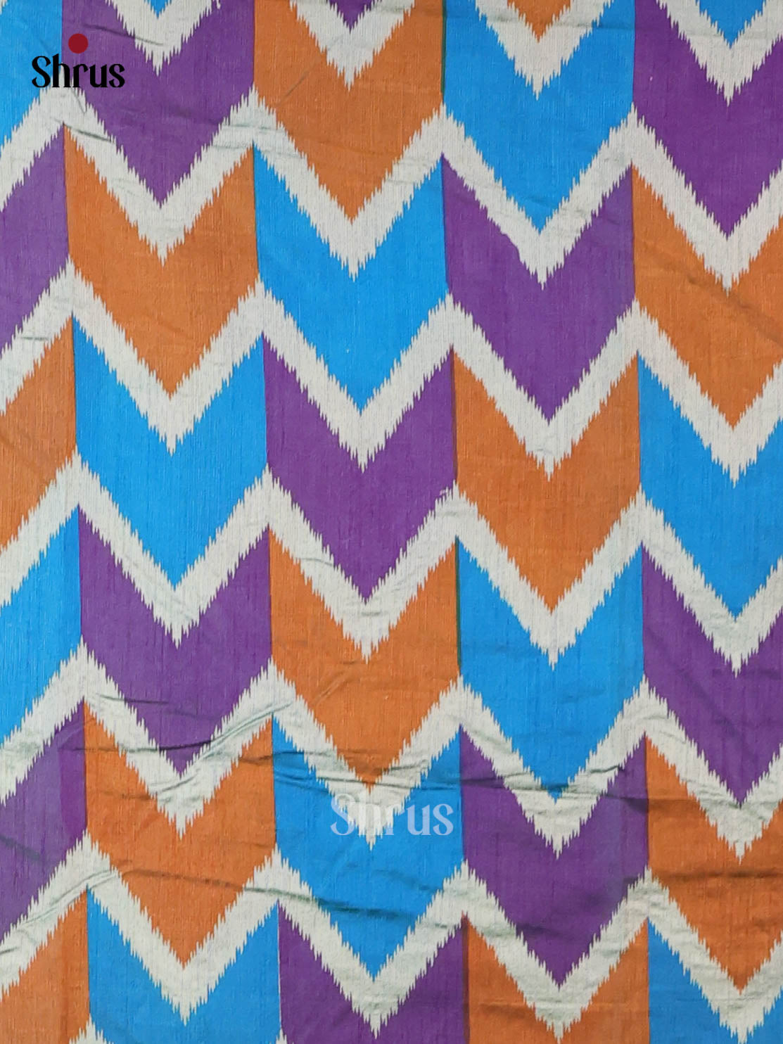 Blue & Purple - Semi Patola Unstitched Top, Bottom & Dupatta - MDA28023 - Shop on Shrus.com