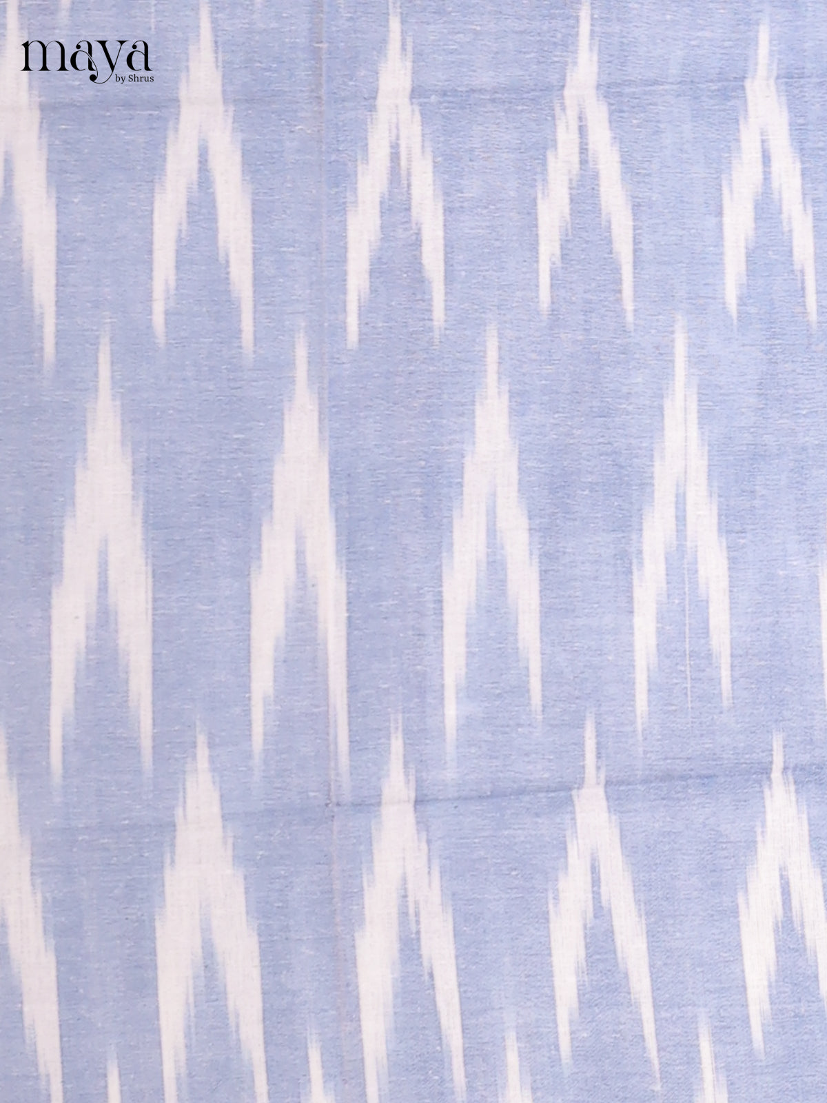 Ice Blue & White - Ikkat Cotton Unstitched Material Top, Bottom & Dupatta - MDB27004 - Shop on Shrus.com