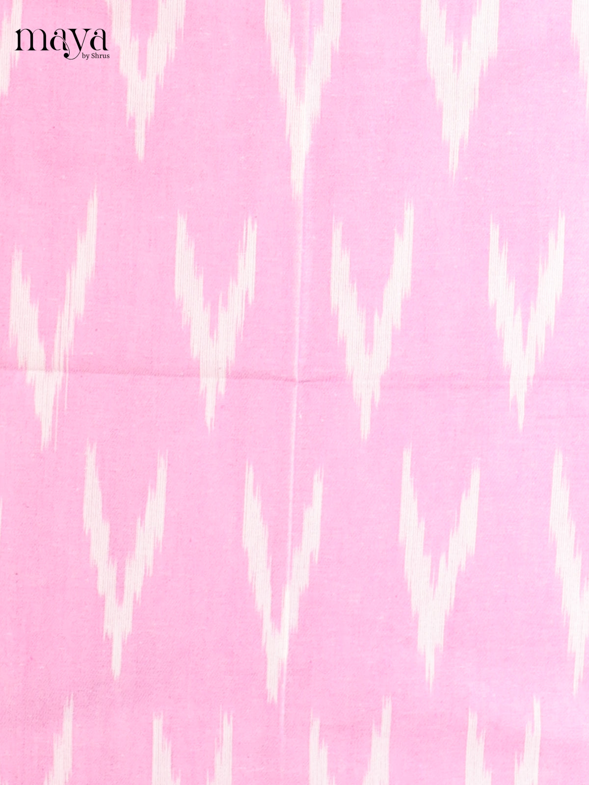 pastel pink & white - Ikkat Cotton Unstitched Material Top, Bottom & Dupatta - MDB27008 - Shop on Shrus.com