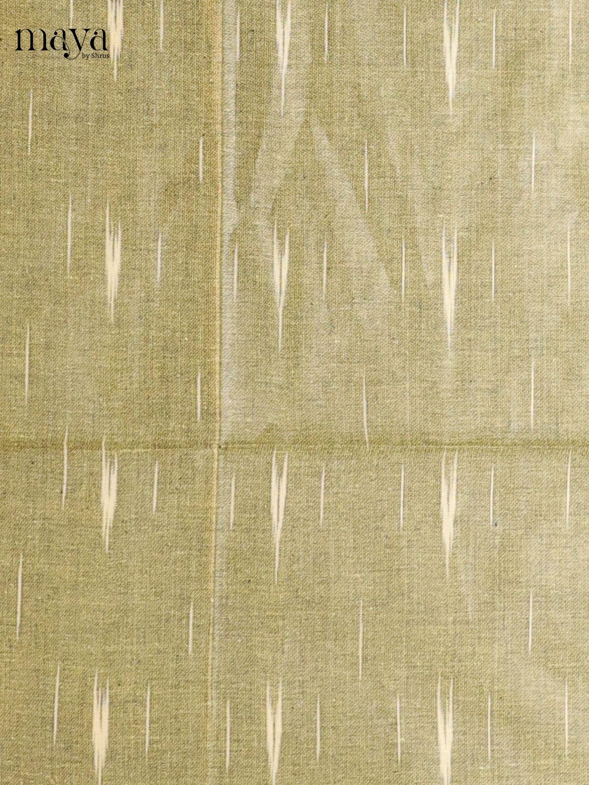 pastel Green & light yellow - Ikkat Cotton Unstitched Material Top, Bottom & Dupatta - MDB27009 - Shop on Shrus.com