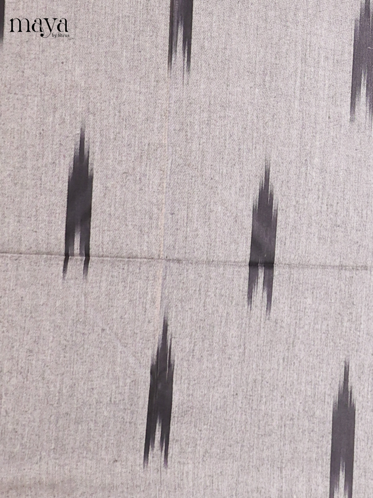 Grey & Black - Ikkat Cotton Unstitched Material Top, Bottom & Dupatta - MDB27013 - Shop on Shrus.com