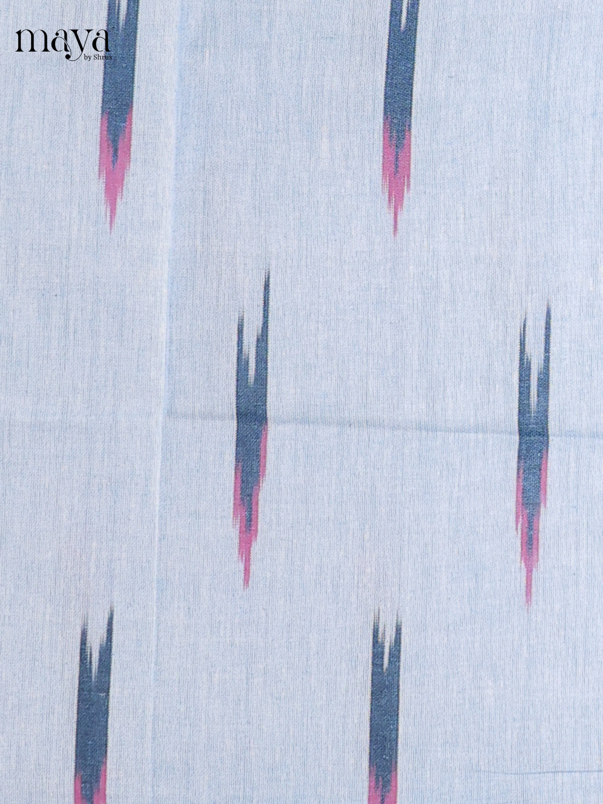 Blue & peacock blue - Ikkat Cotton Unstitched Material Top, Bottom & Dupatta - MDB27018 - Shop on Shrus.com