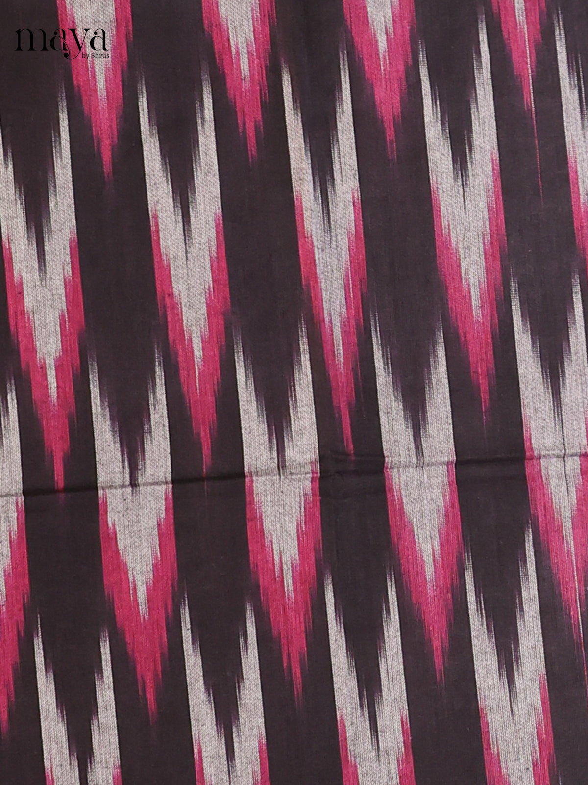 Black & Grey - Ikkat Cotton Unstitched Material Top, Bottom & Dupatta - MDB27020 - Shop on Shrus.com