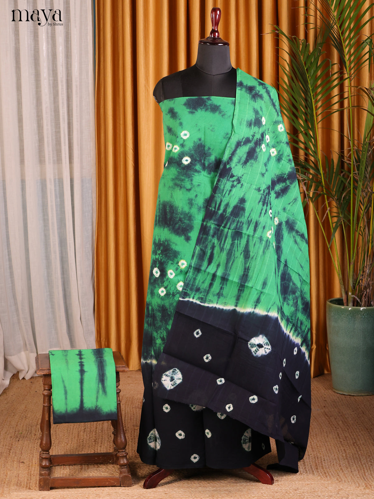 Green & Blue - Shibori Salwar salwar - Shop on Shrus.com
