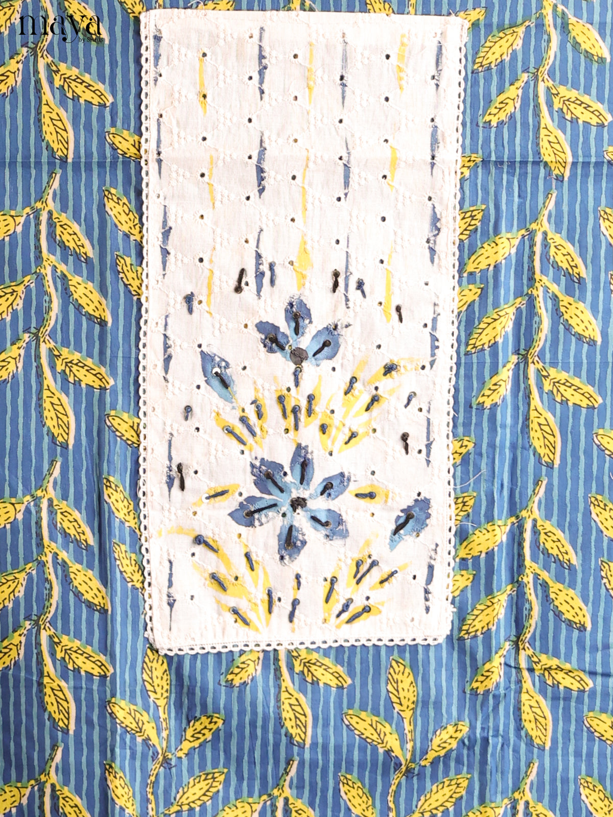 Blue & Cream - Cotton salwar - Shop on Shrus.com