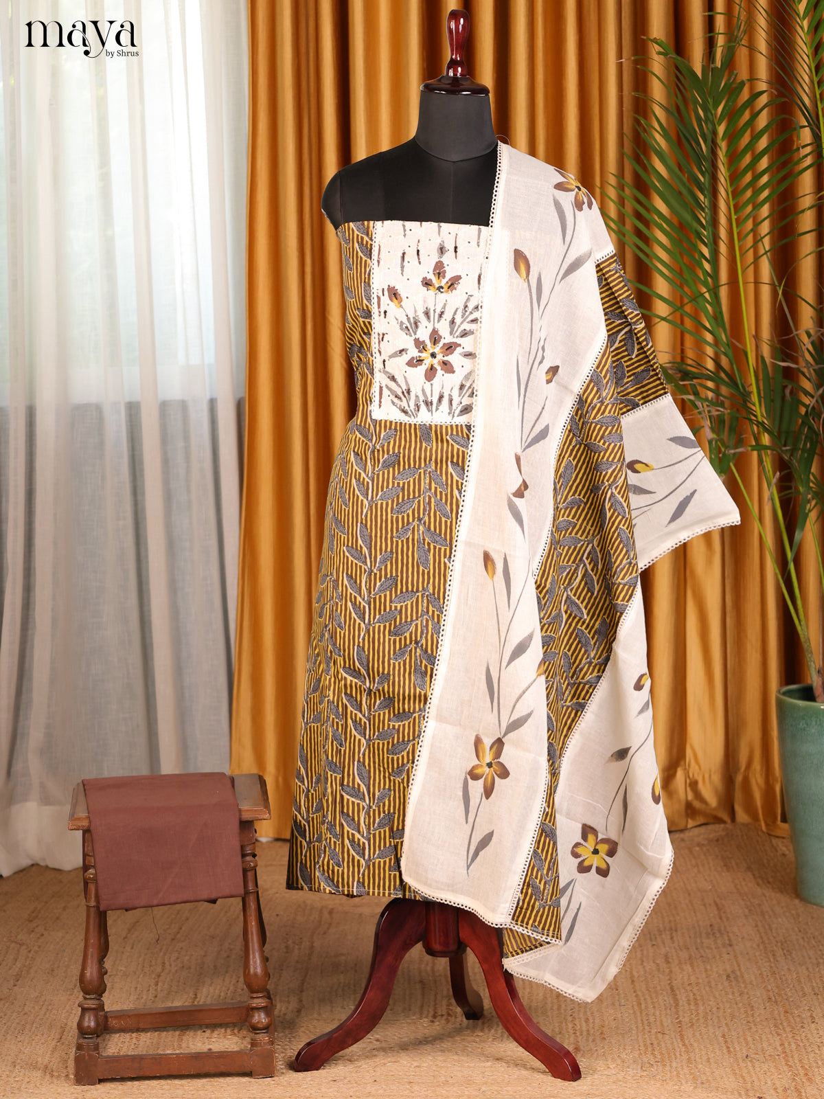 Mustard & Brown - Cotton salwar - Shop on Shrus.com