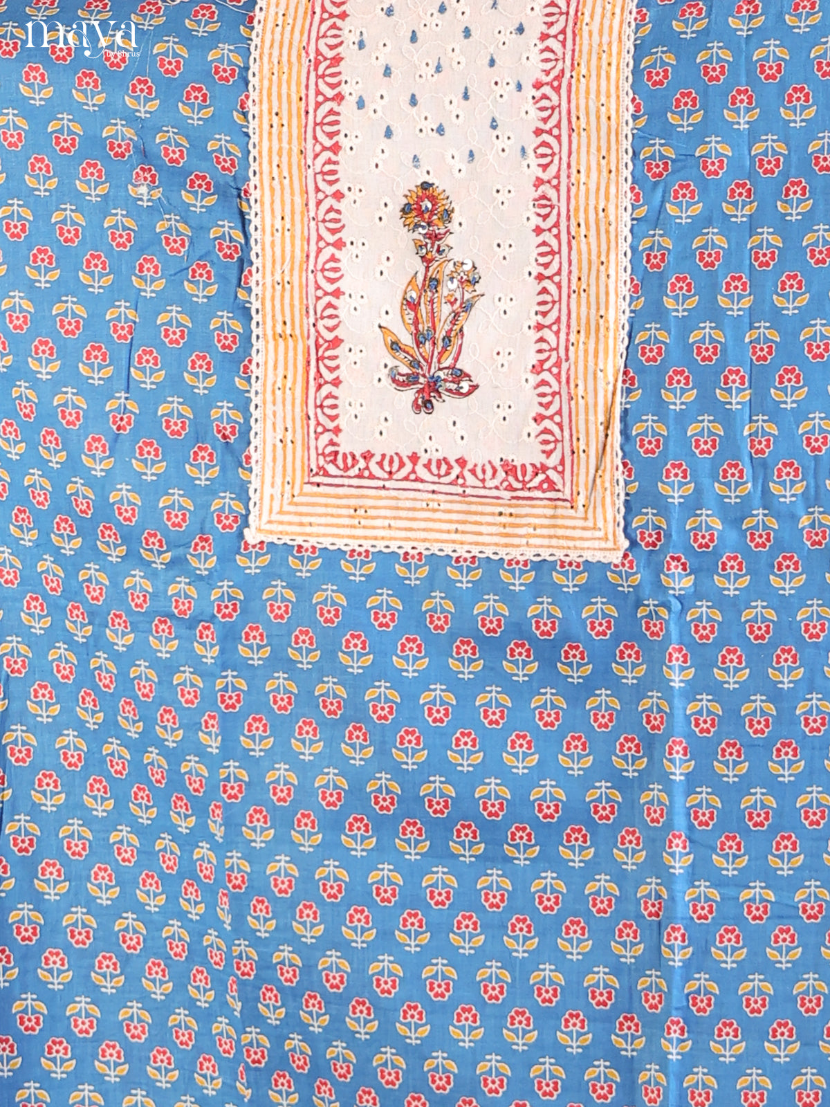 Blue & Cream - Cotton salwar - Shop on Shrus.com