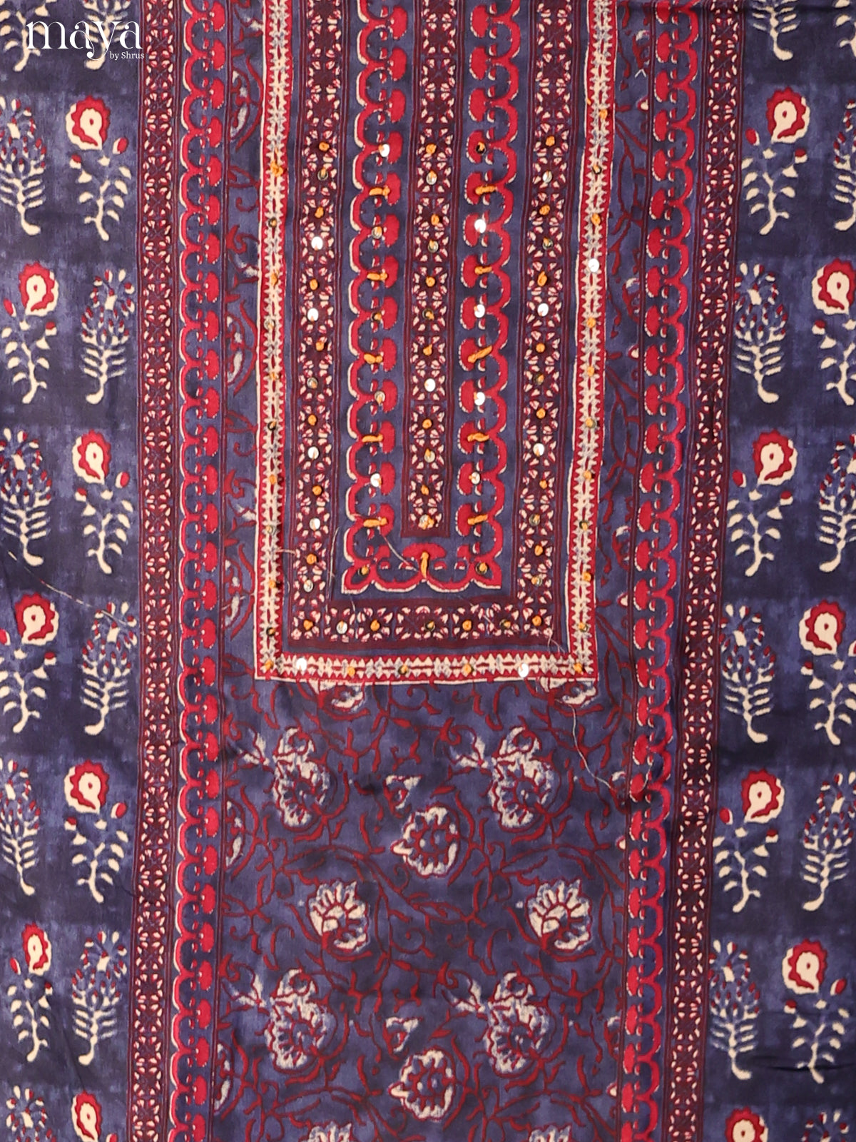 Blue & Maroon - Cotton salwar - Shop on Shrus.com