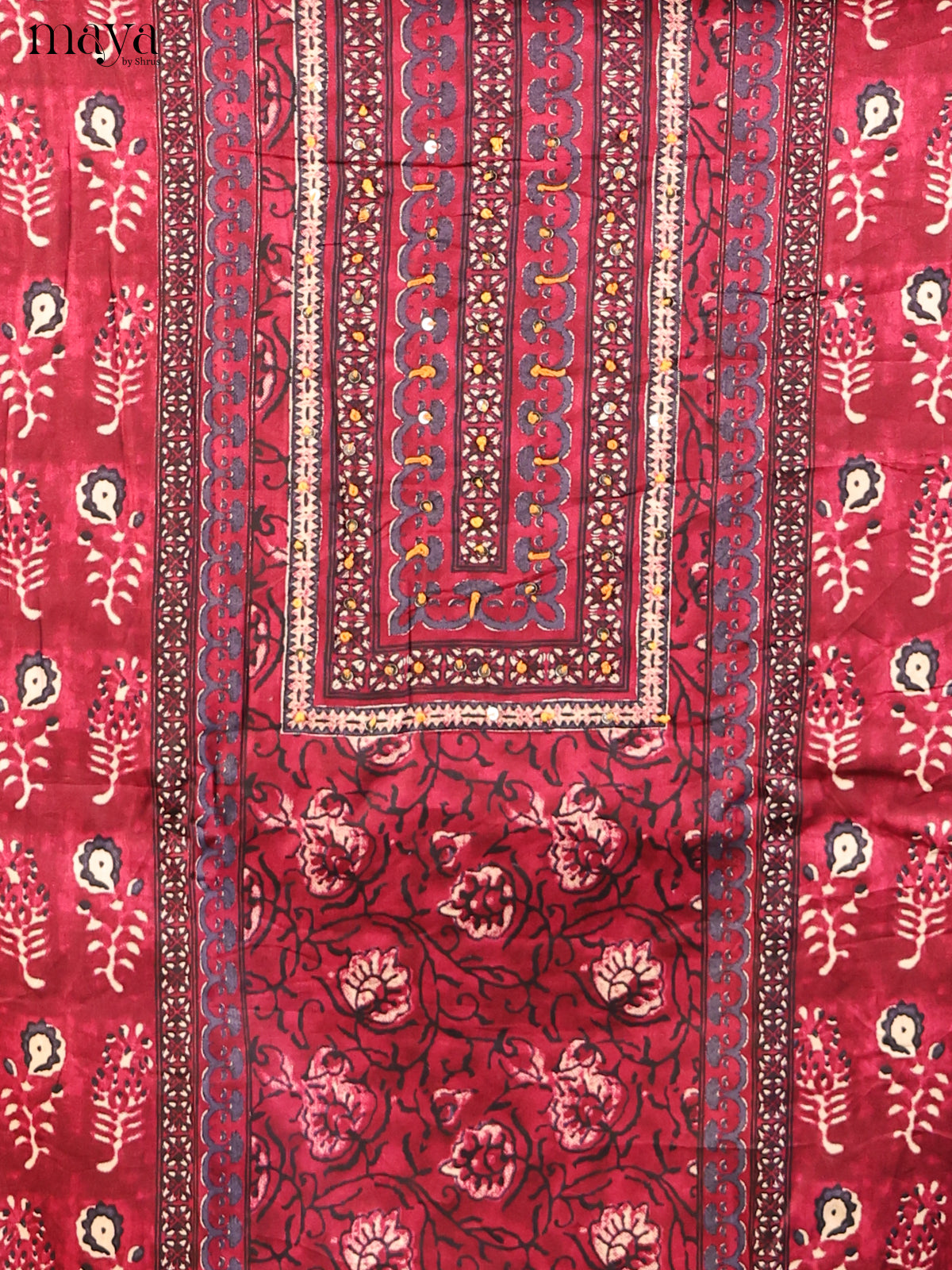 Maroon - Cotton salwar - Shop on Shrus.com