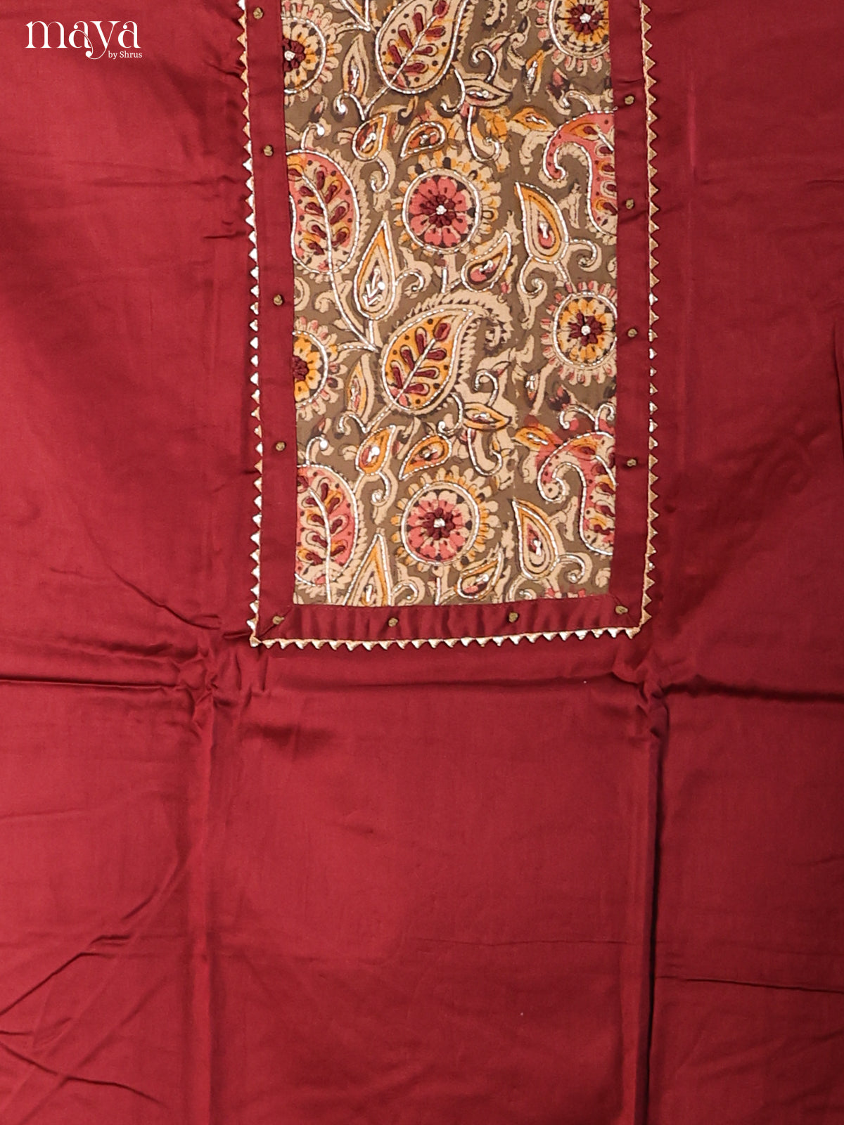 Maroon & Green - Cotton salwar - Shop on Shrus.com