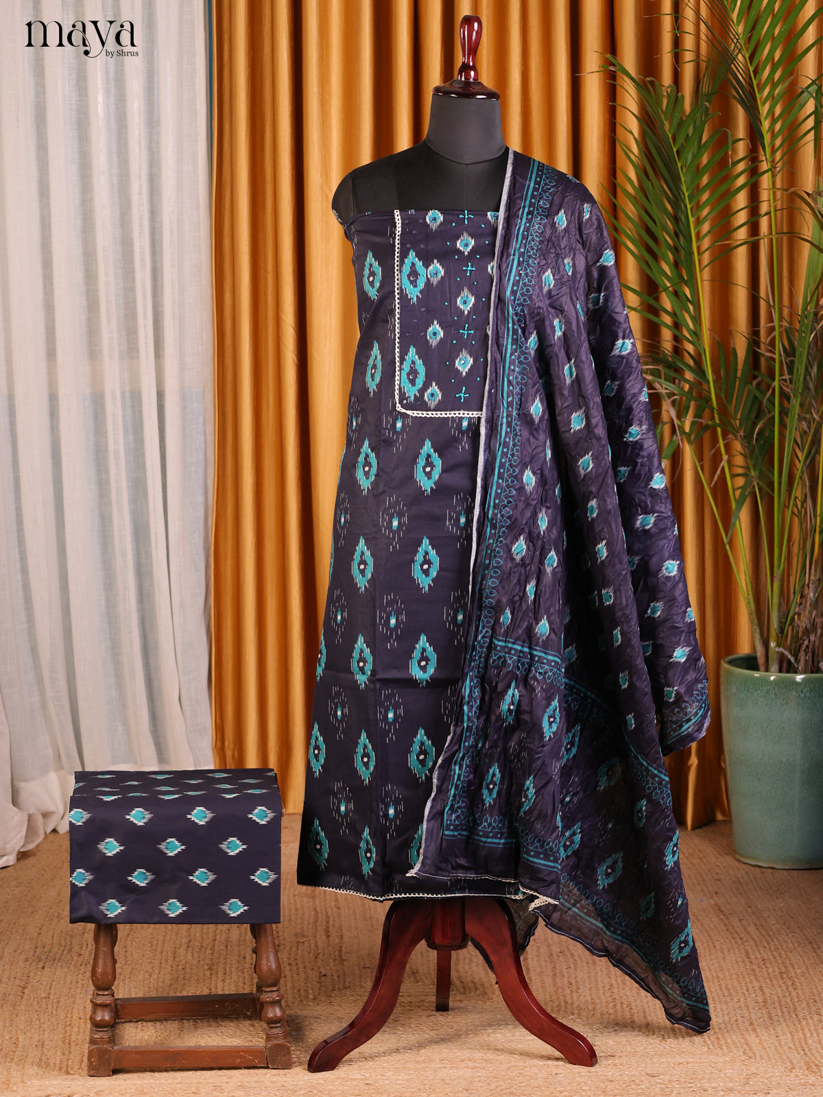 Blue - Cotton salwar - Shop on Shrus.com