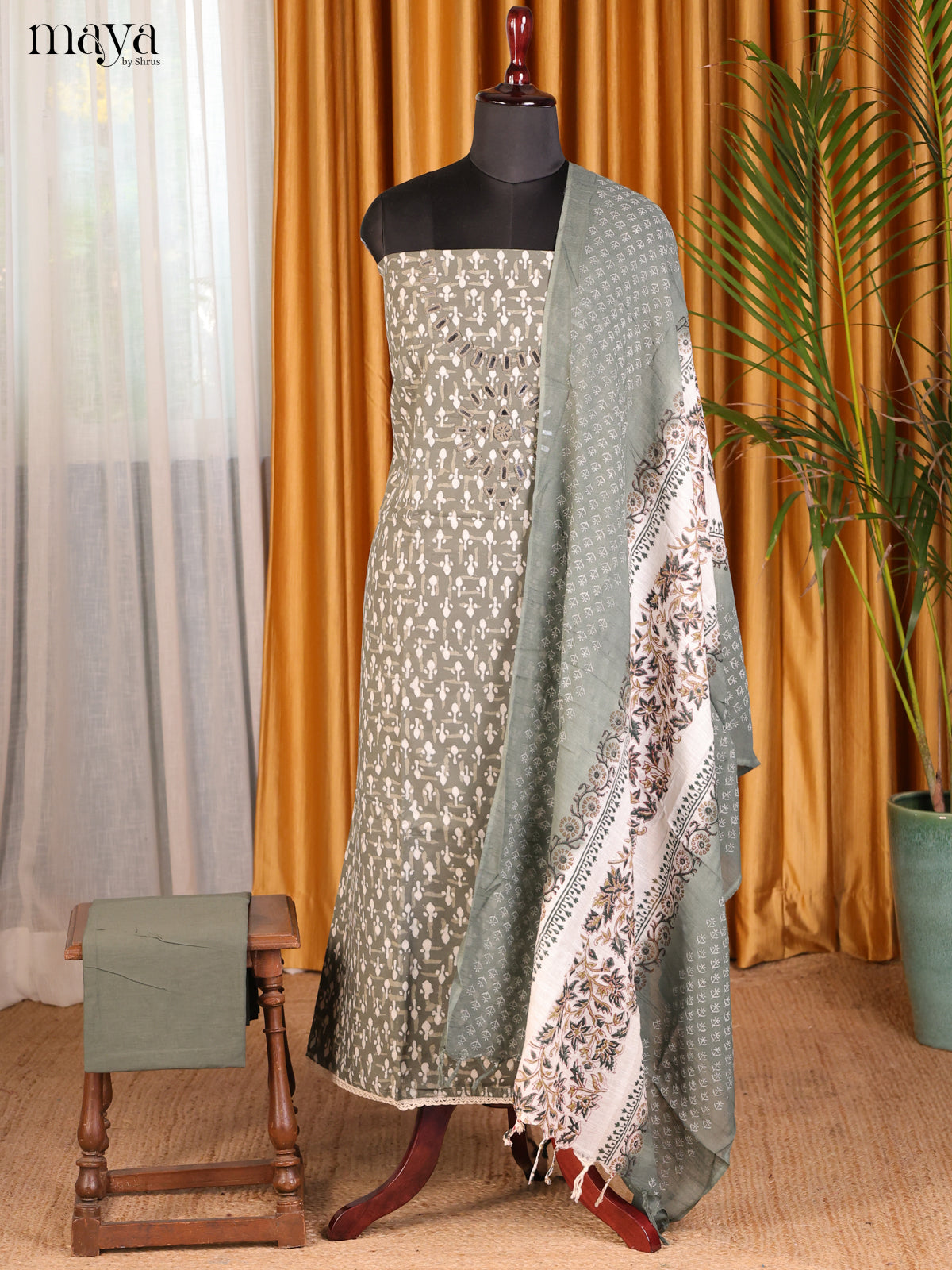Grey & White - Cotton salwar - Shop on Shrus.com