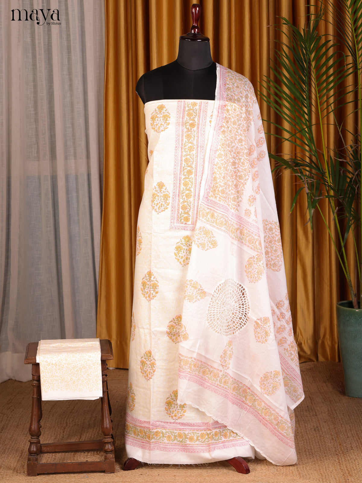 Cream - Cotton salwar - Shop on Shrus.com