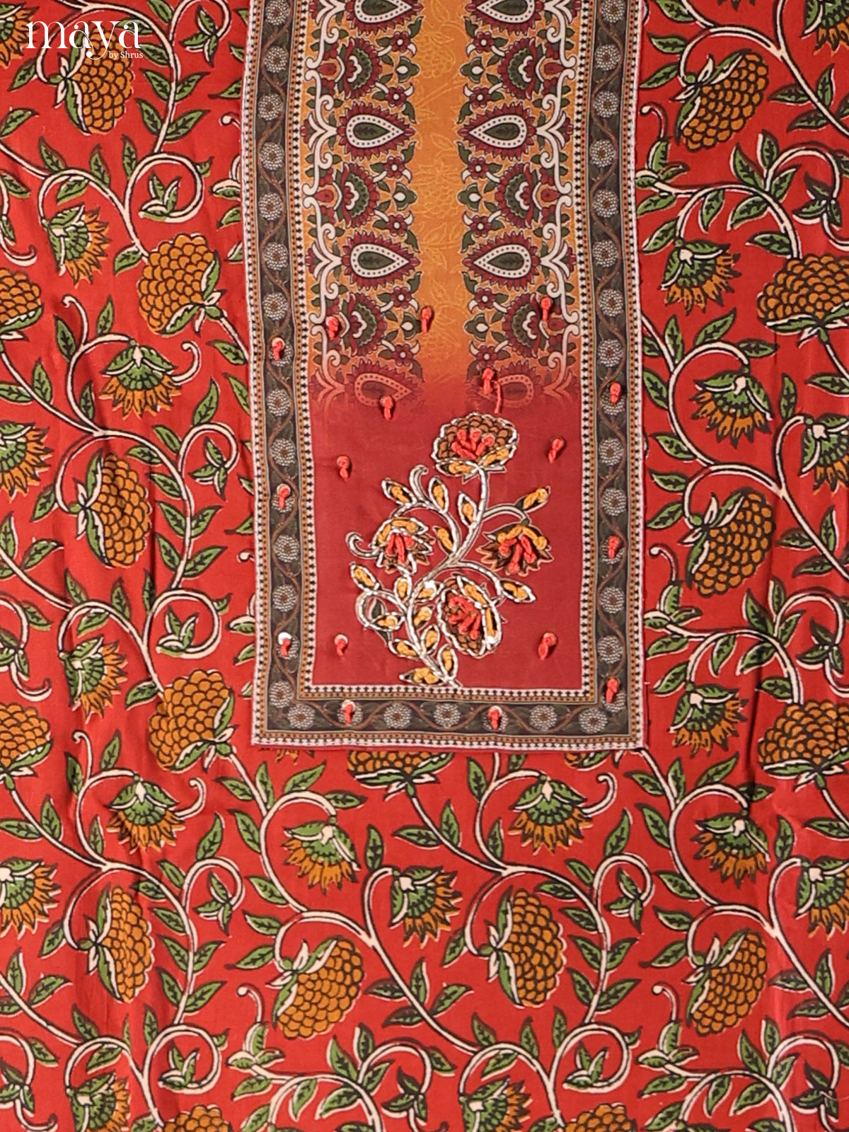 Red & Mustard - Cotton salwar - Shop on Shrus.com