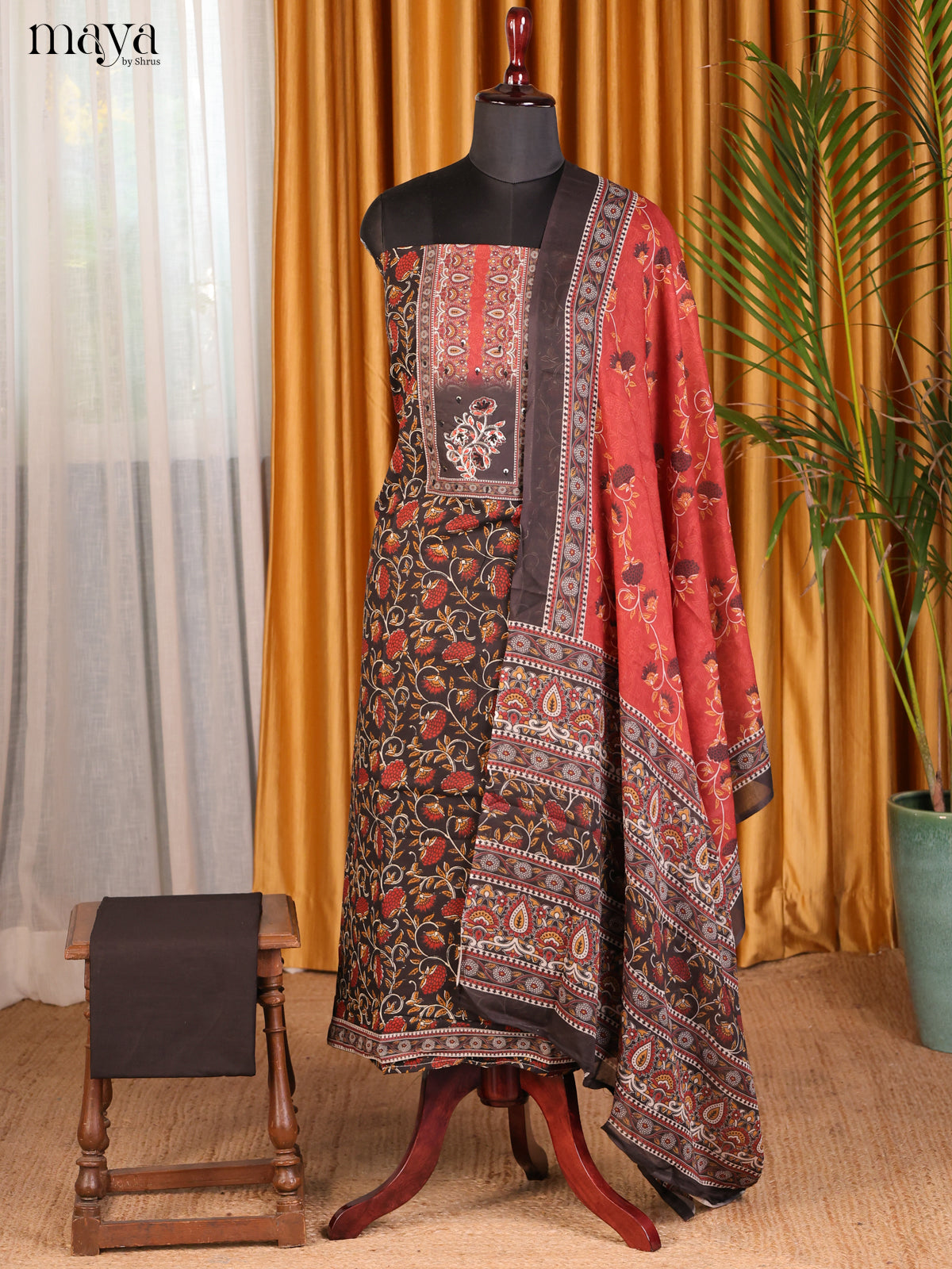 Black & Red - Cotton salwar - Shop on Shrus.com