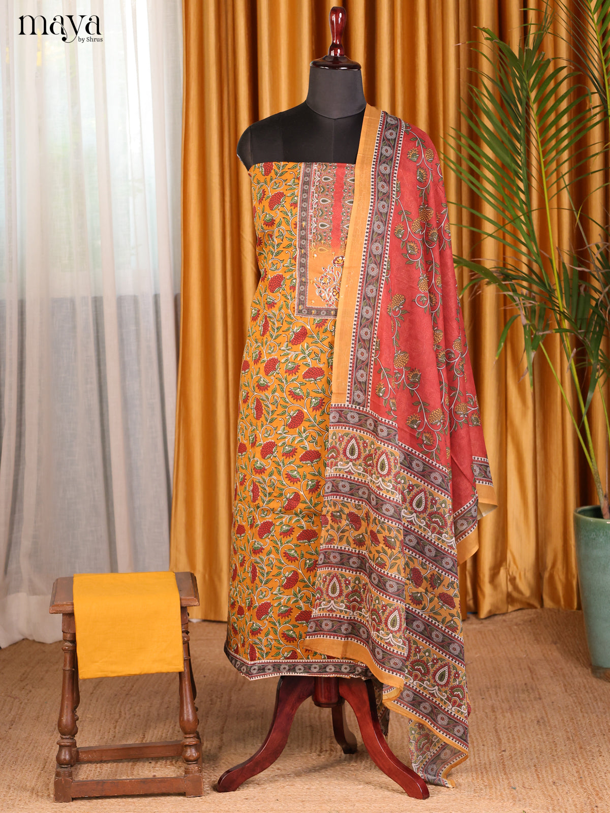 Mustard & Red - Cotton salwar - Shop on Shrus.com