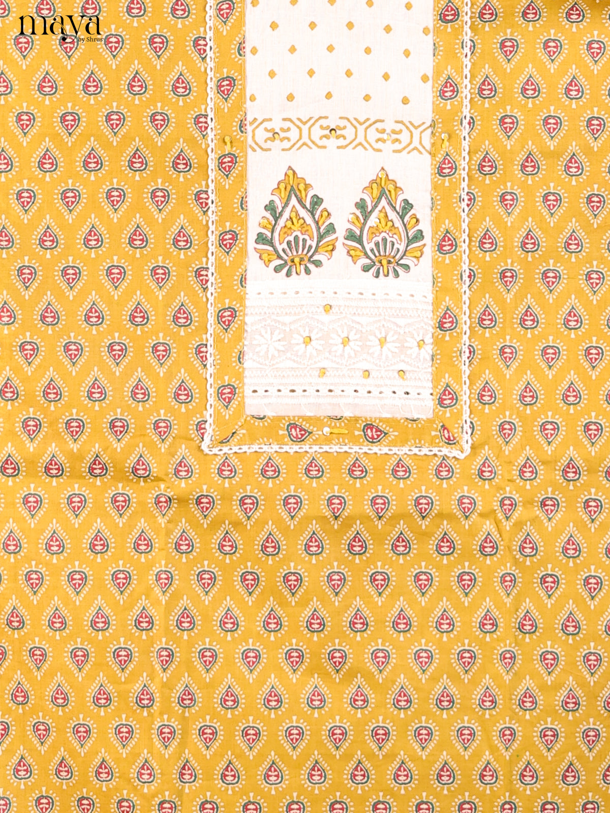 Yellow & White - Cotton salwar - Shop on Shrus.com