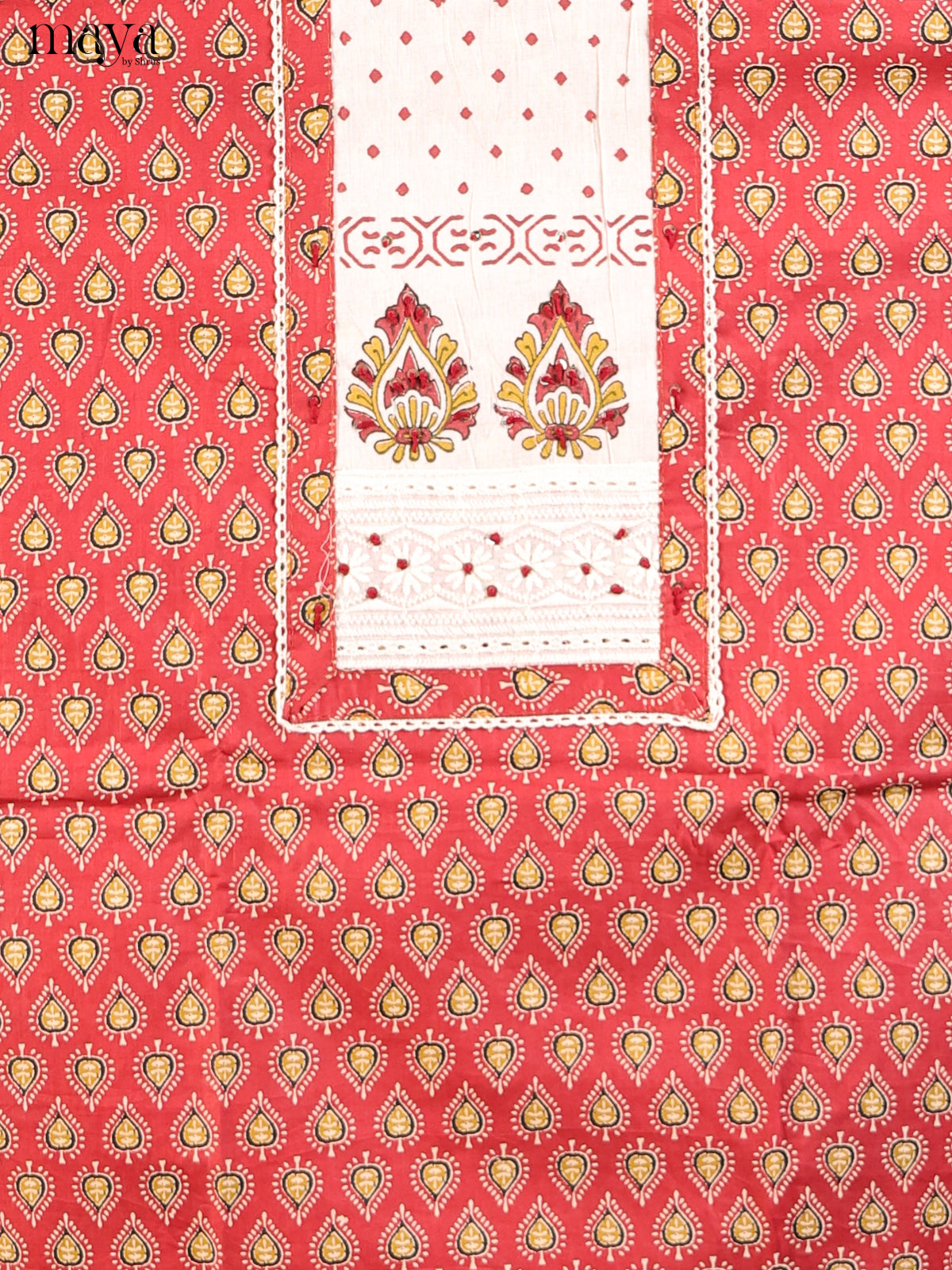 Red & white - Cotton salwar - Shop on Shrus.com