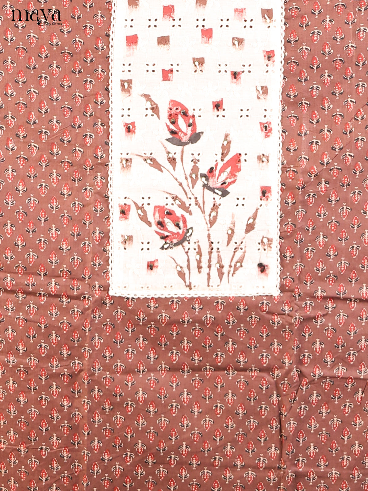 Chocolate brown & Cream - Cotton salwar - Shop on Shrus.com