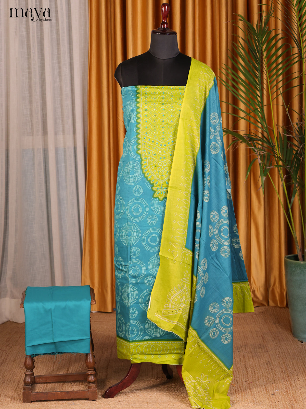 Blue & Green - Cotton salwar - Shop on Shrus.com