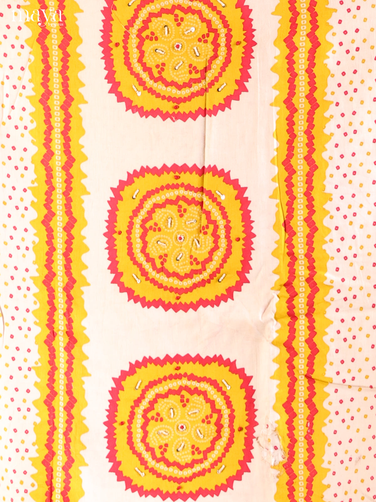 White & Yellow - Bandhini salwar - Shop on Shrus.com