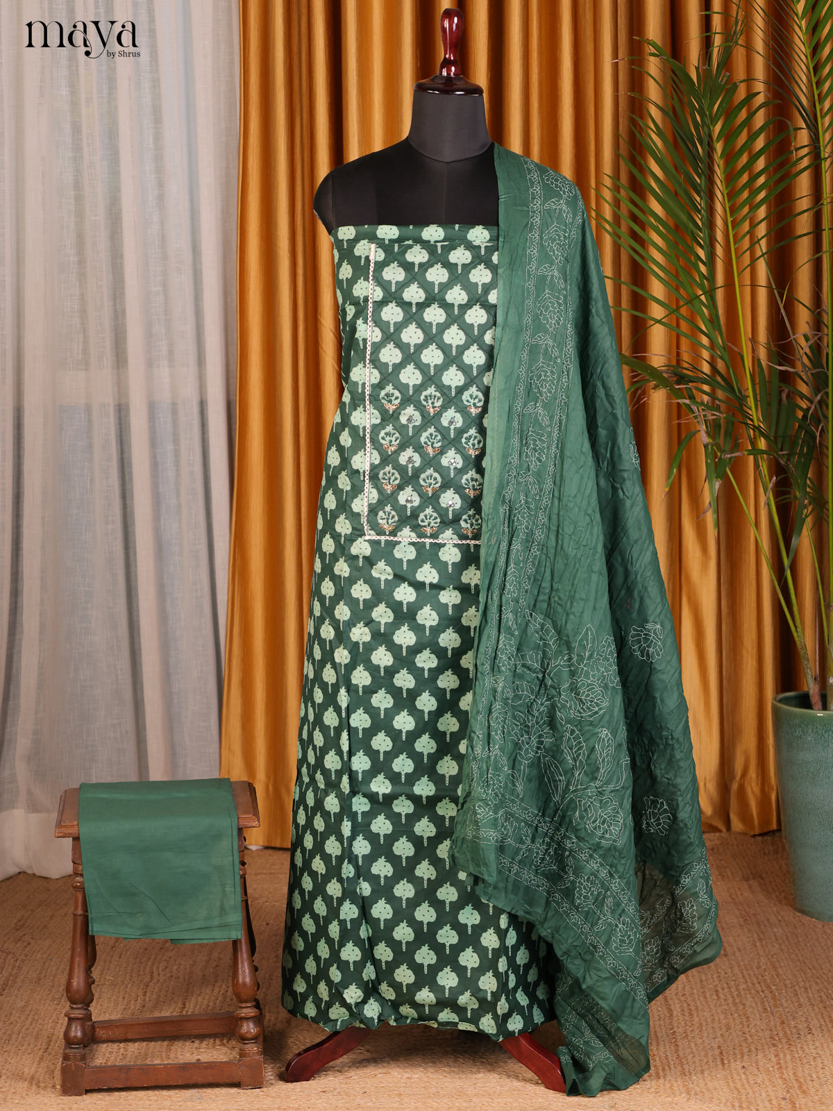 Green - Cotton salwar - Shop on Shrus.com