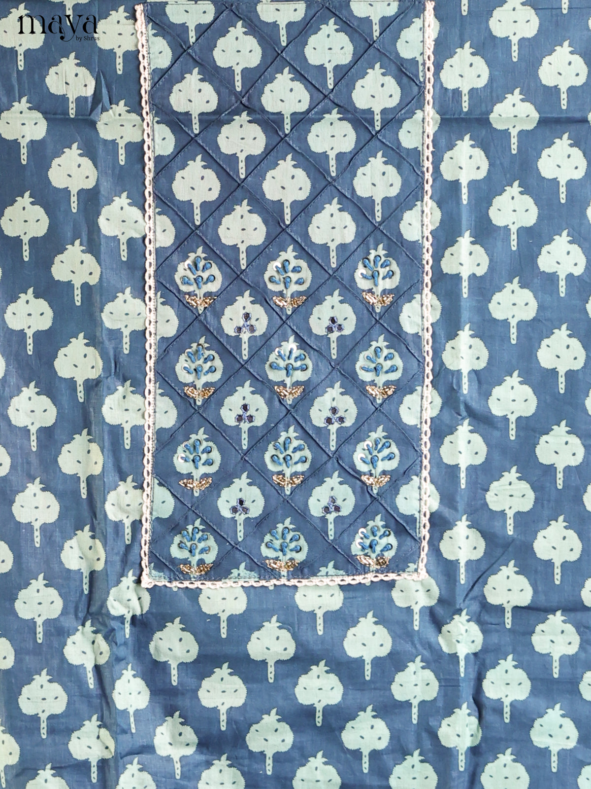 Blue - Cotton salwar - Shop on Shrus.com