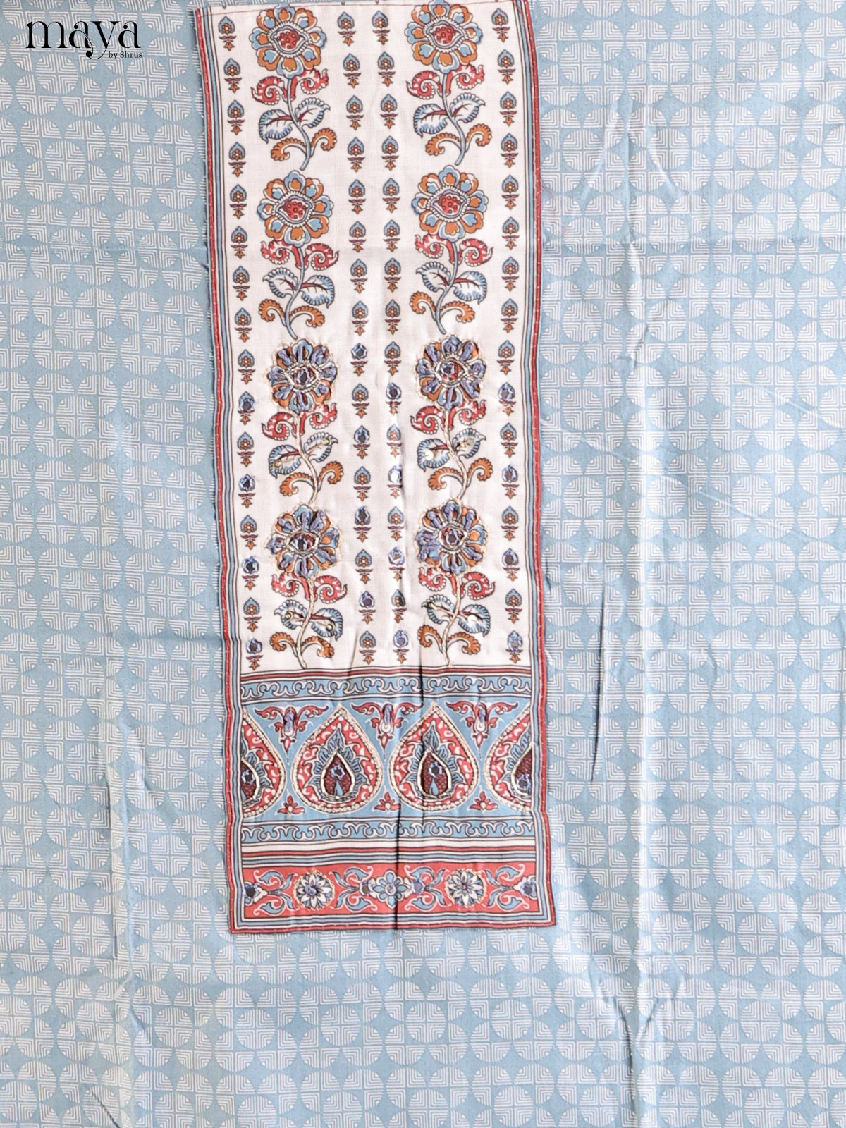 Lite Blue & Cream - Cotton salwar - Shop on Shrus.com