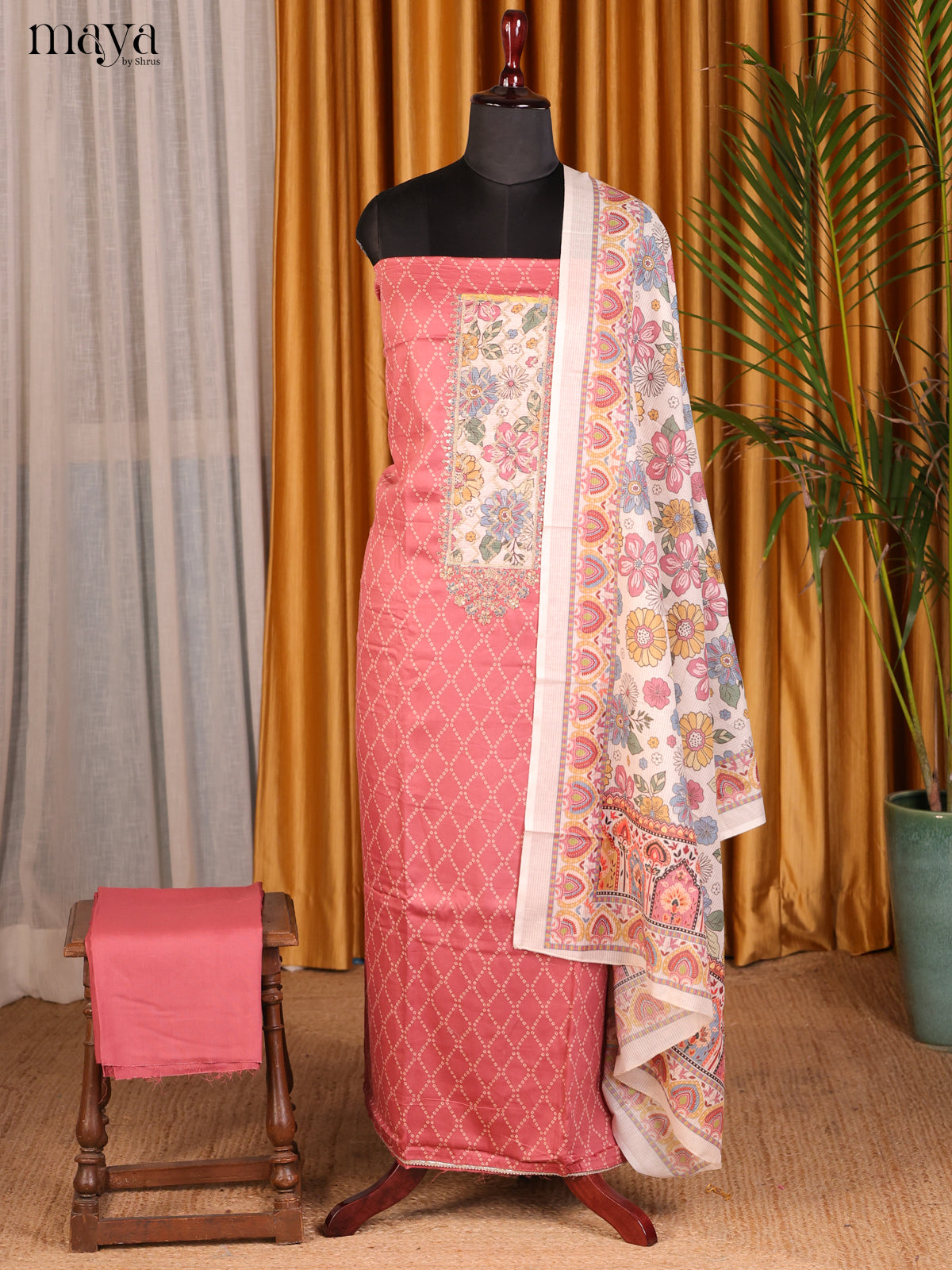 Pink & Cream - Cotton salwar - Shop on Shrus.com