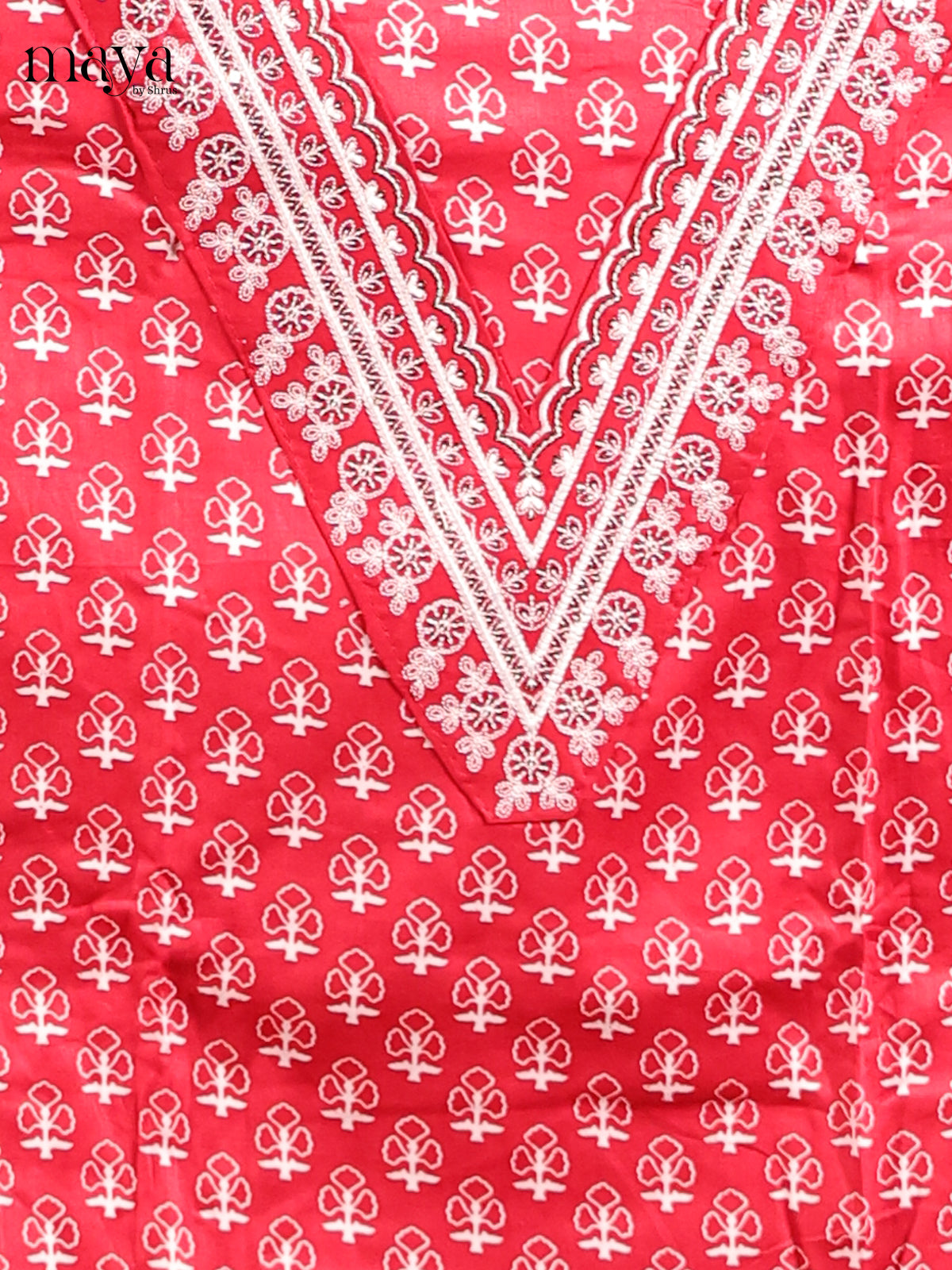 Red & White - Cotton salwar - Shop on Shrus.com