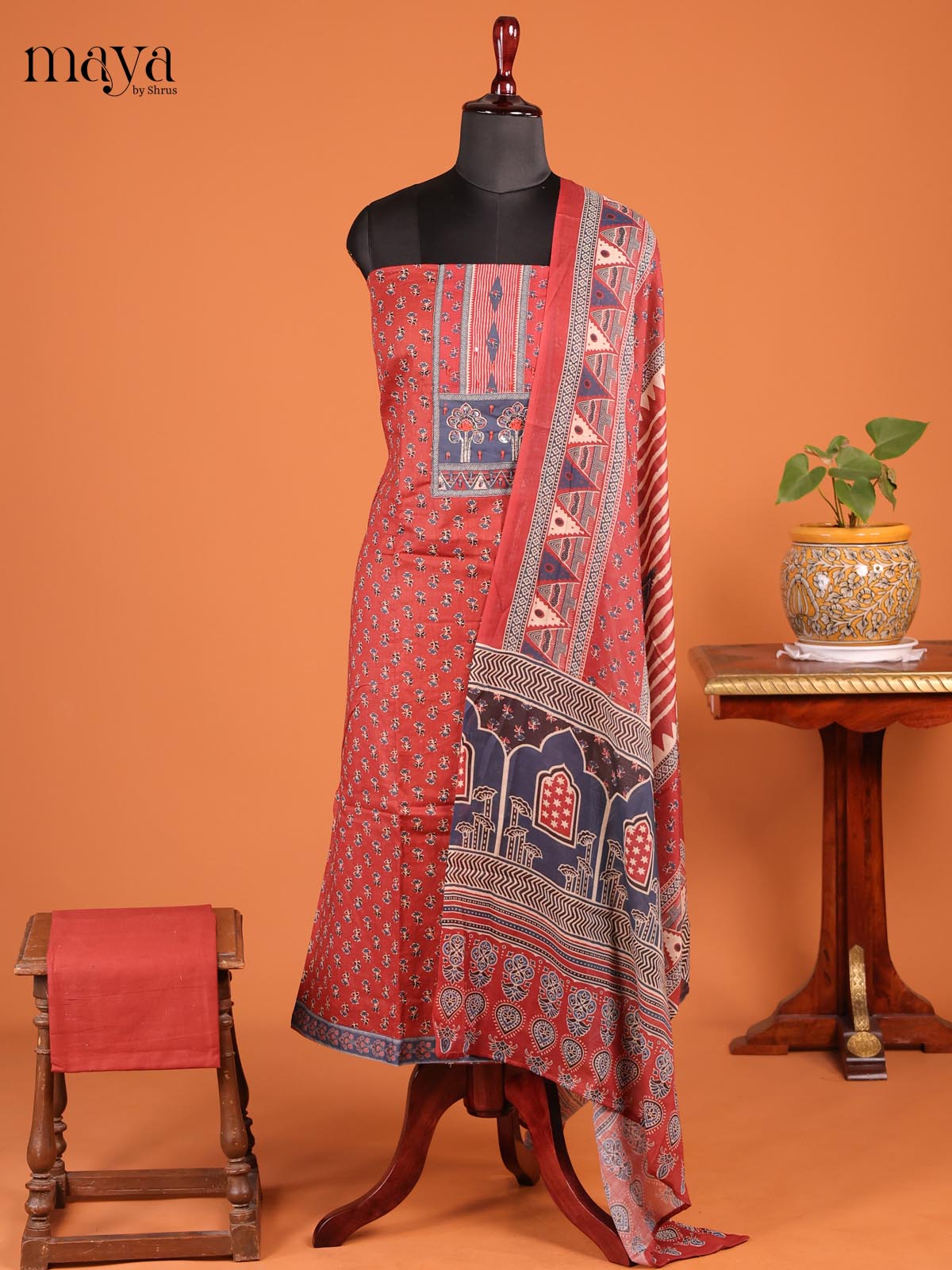 Red - Cotton salwar - Shop on Shrus.com