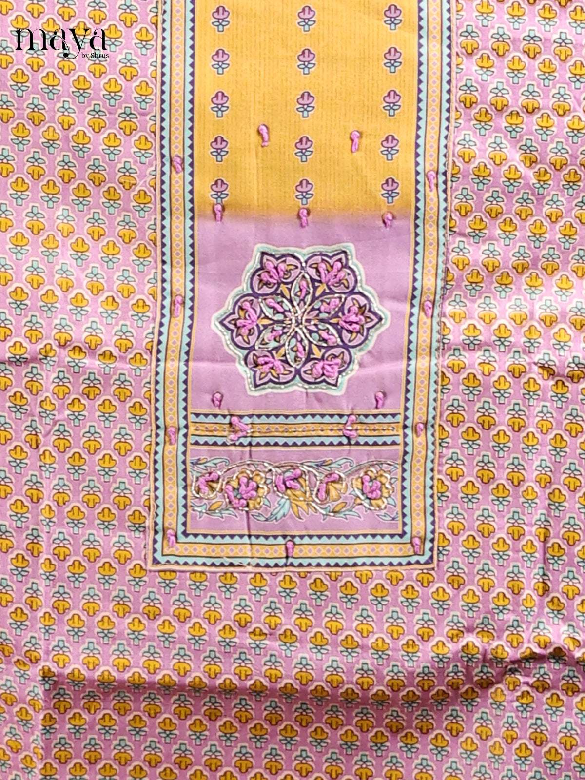 Lavender & Yellow - MDD21019 - Cotton salwar - Shop on Shrus.com