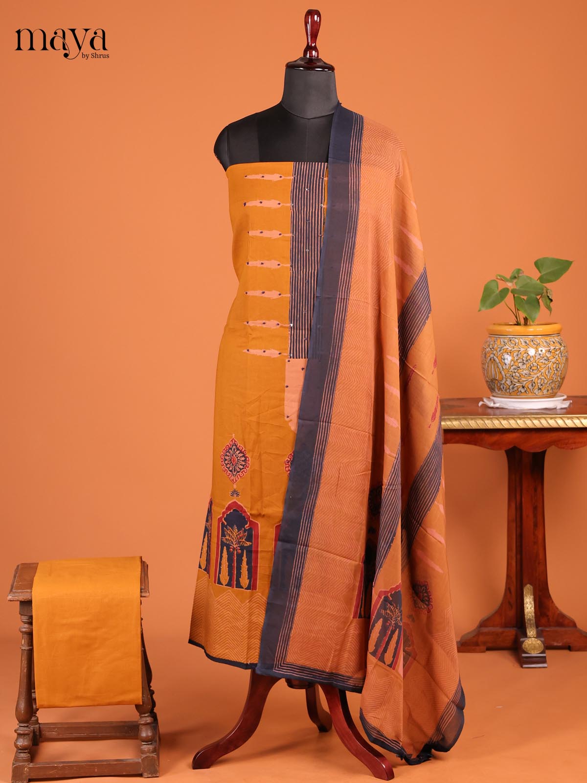 Mustard - MDD21033 - Cotton salwar - Shop on Shrus.com