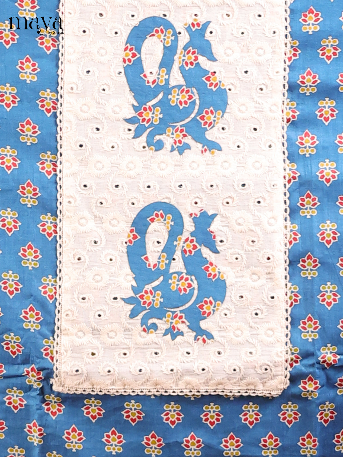 Blue & Cream - MDD21043 - Cotton salwar - Shop on Shrus.com