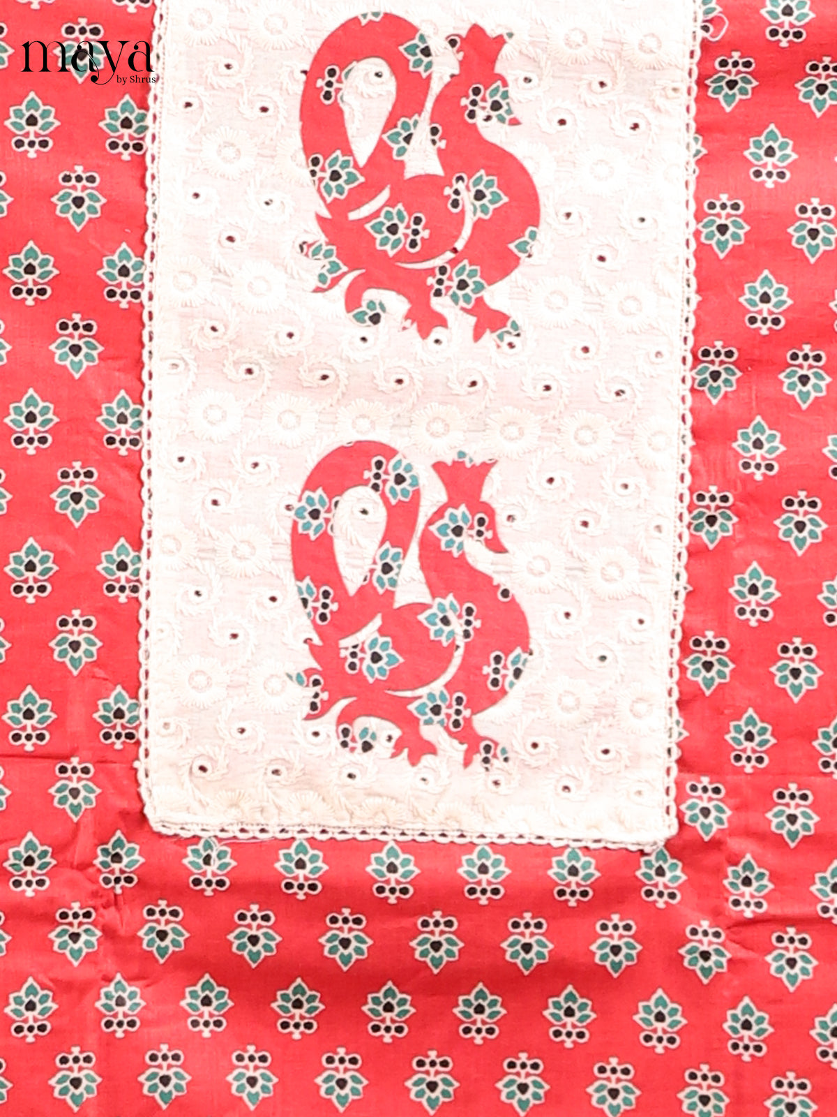 Red & Cream -MDD21044 - Cotton salwar - Shop on Shrus.com