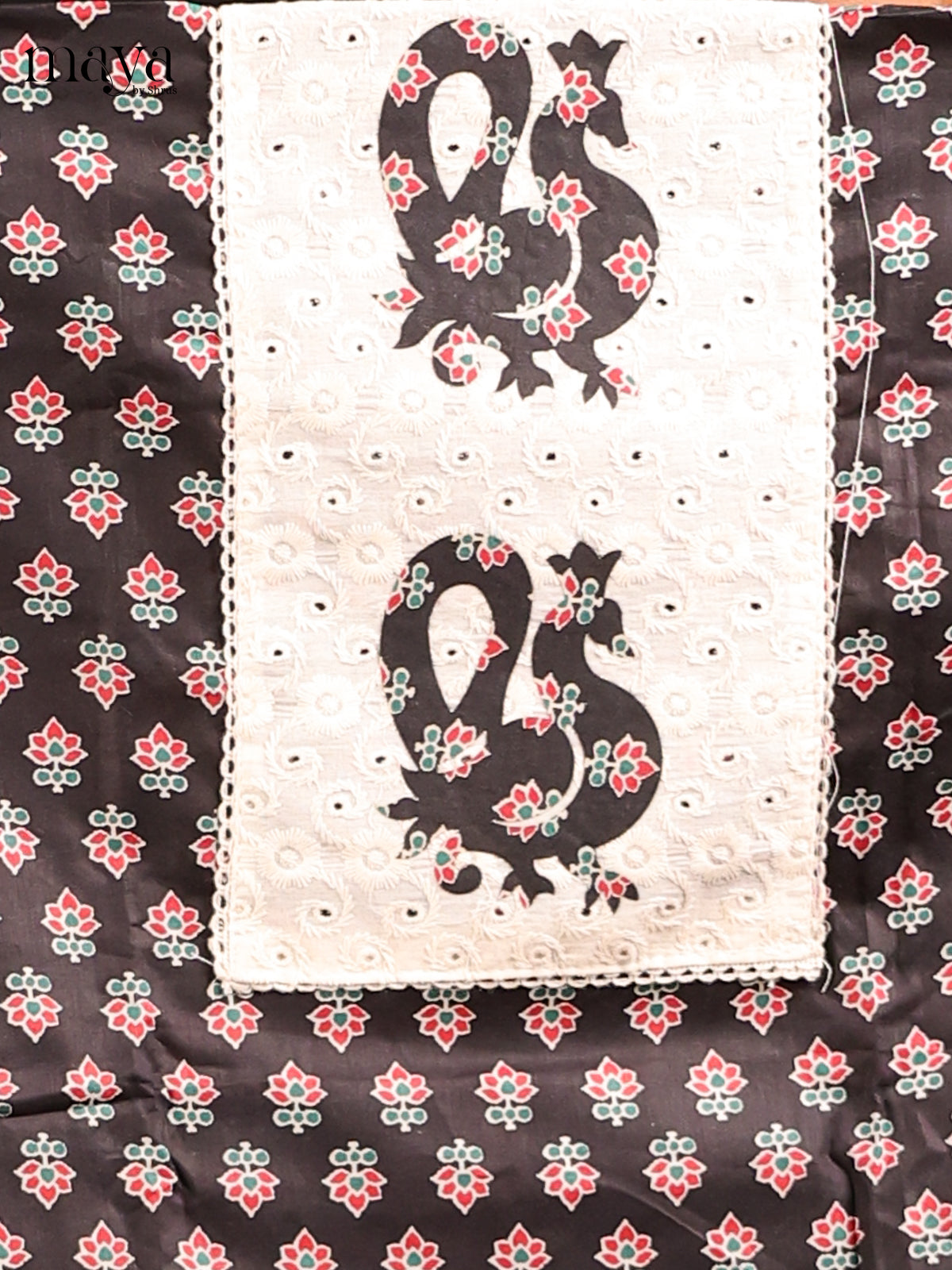 Black & Cream -MDD21045 - Cotton salwar - Shop on Shrus.com