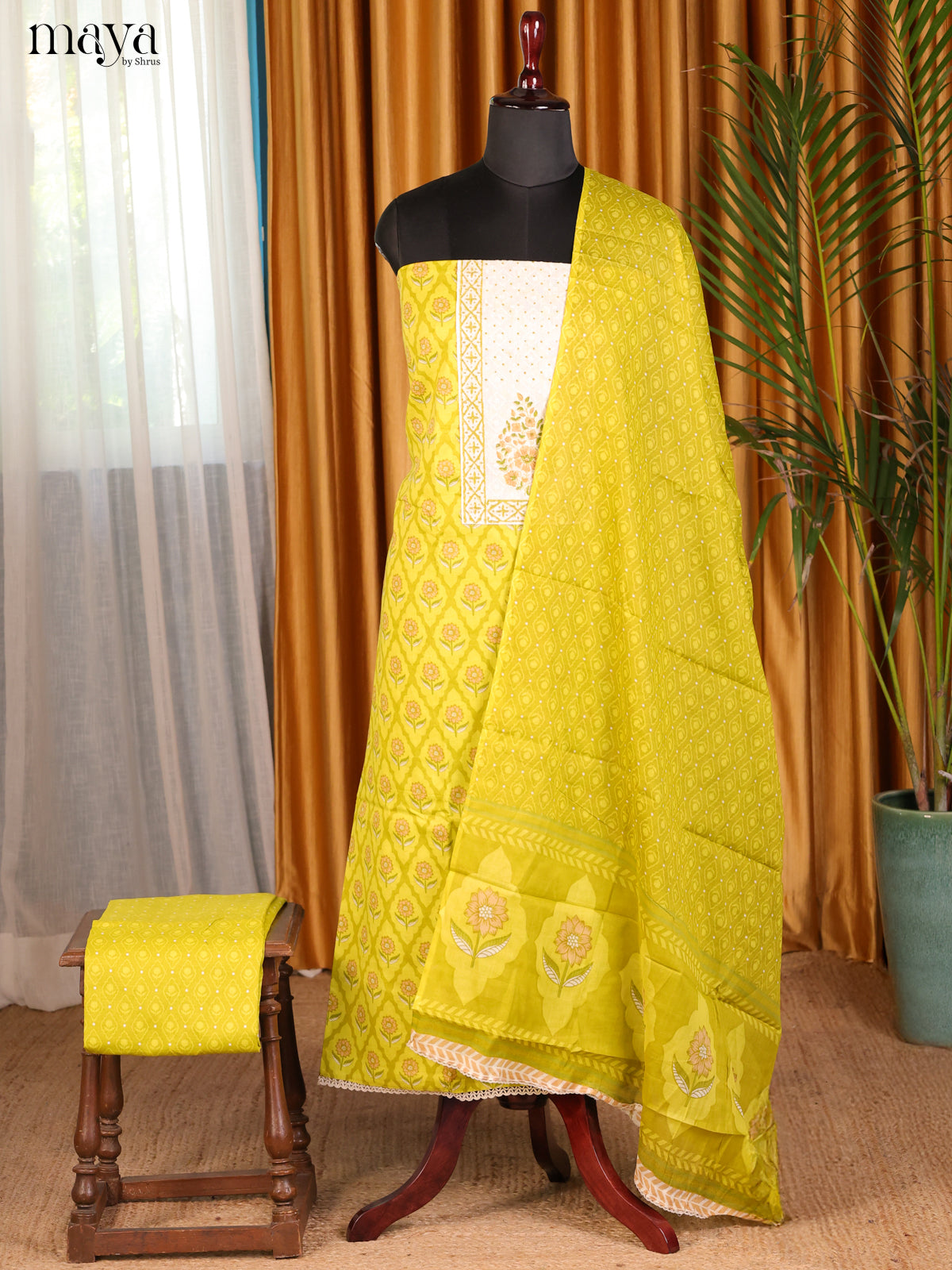 Yellow - Cotton salwar - Shop on Shrus.com