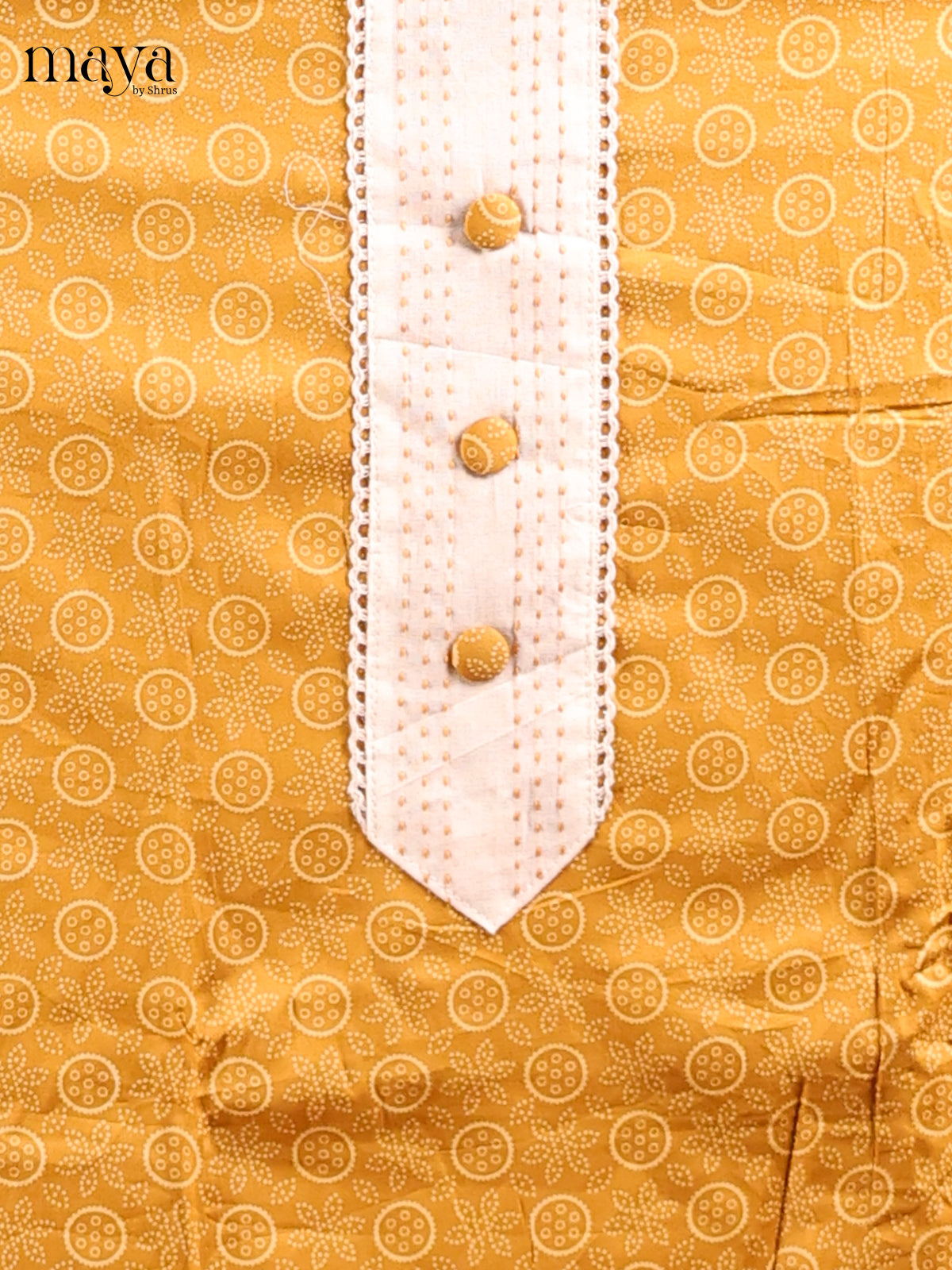 Mustard with Cream - MDD21055 - Cotton salwar - Shop on Shrus.com