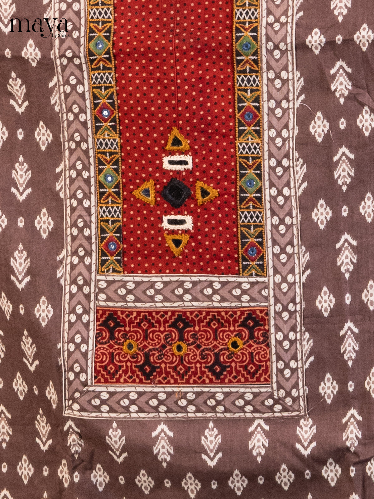 Brown & Red - Cotton salwar - Shop on Shrus.com