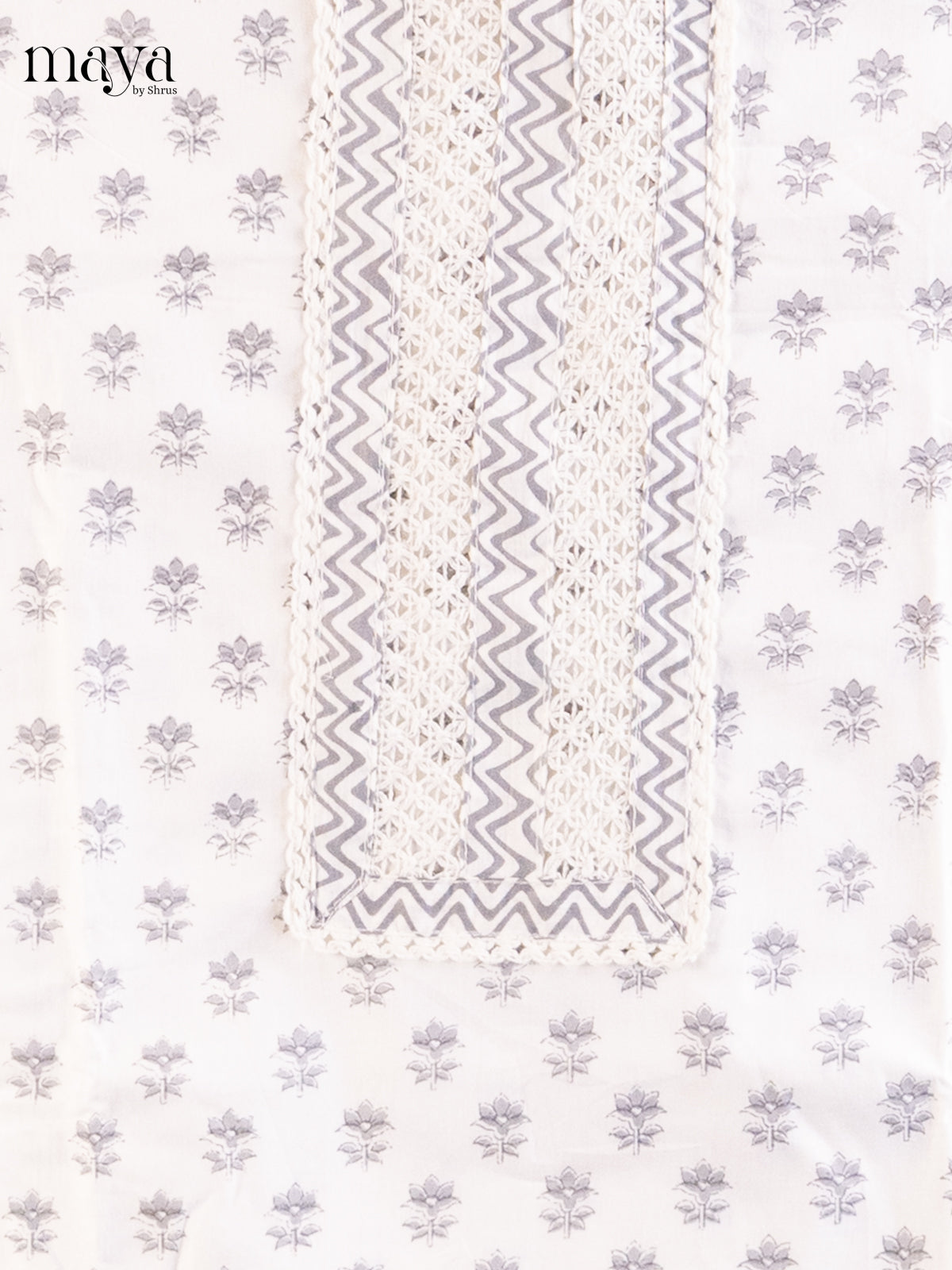 White & Grey- Cotton salwar - Shop on Shrus.com