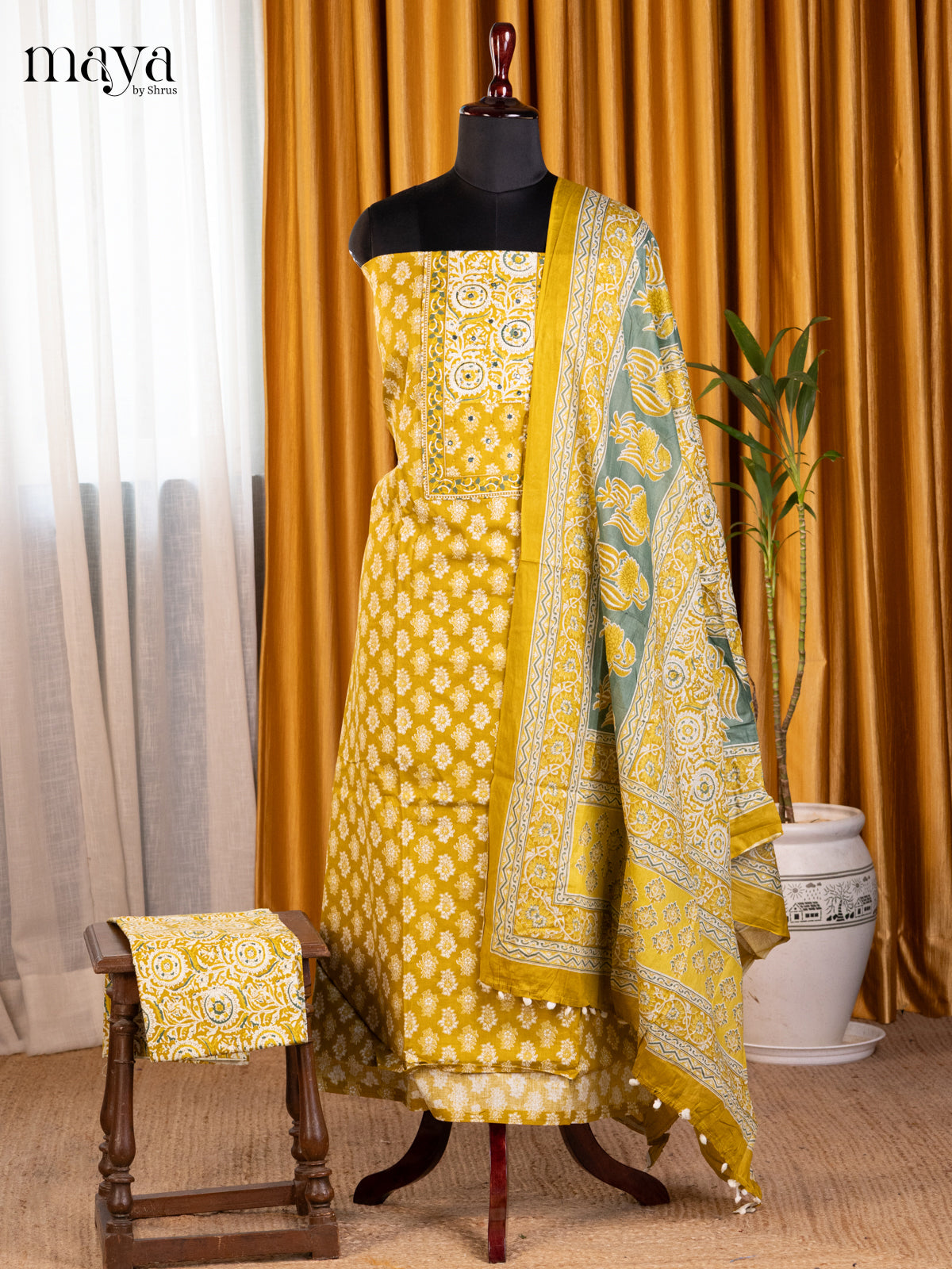 Mustard - Cotton salwar - Shop on Shrus.com