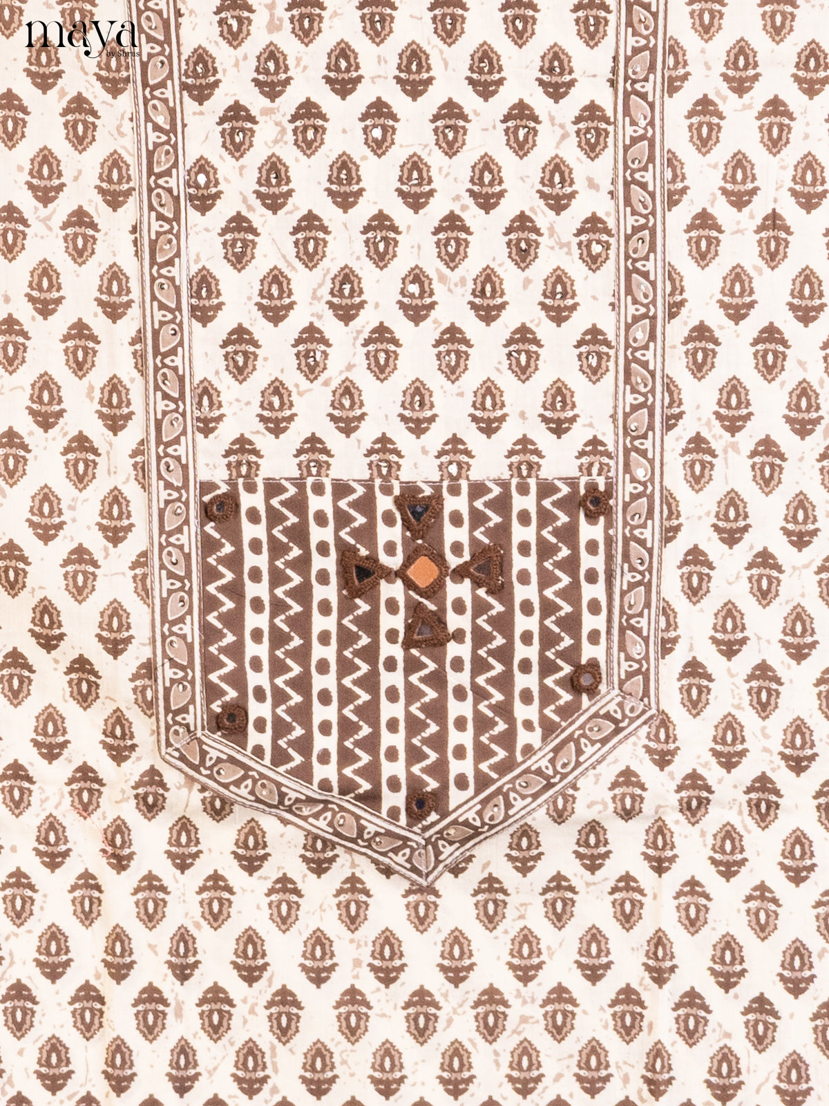 Cream & Grey- Cotton salwar - Shop on Shrus.com