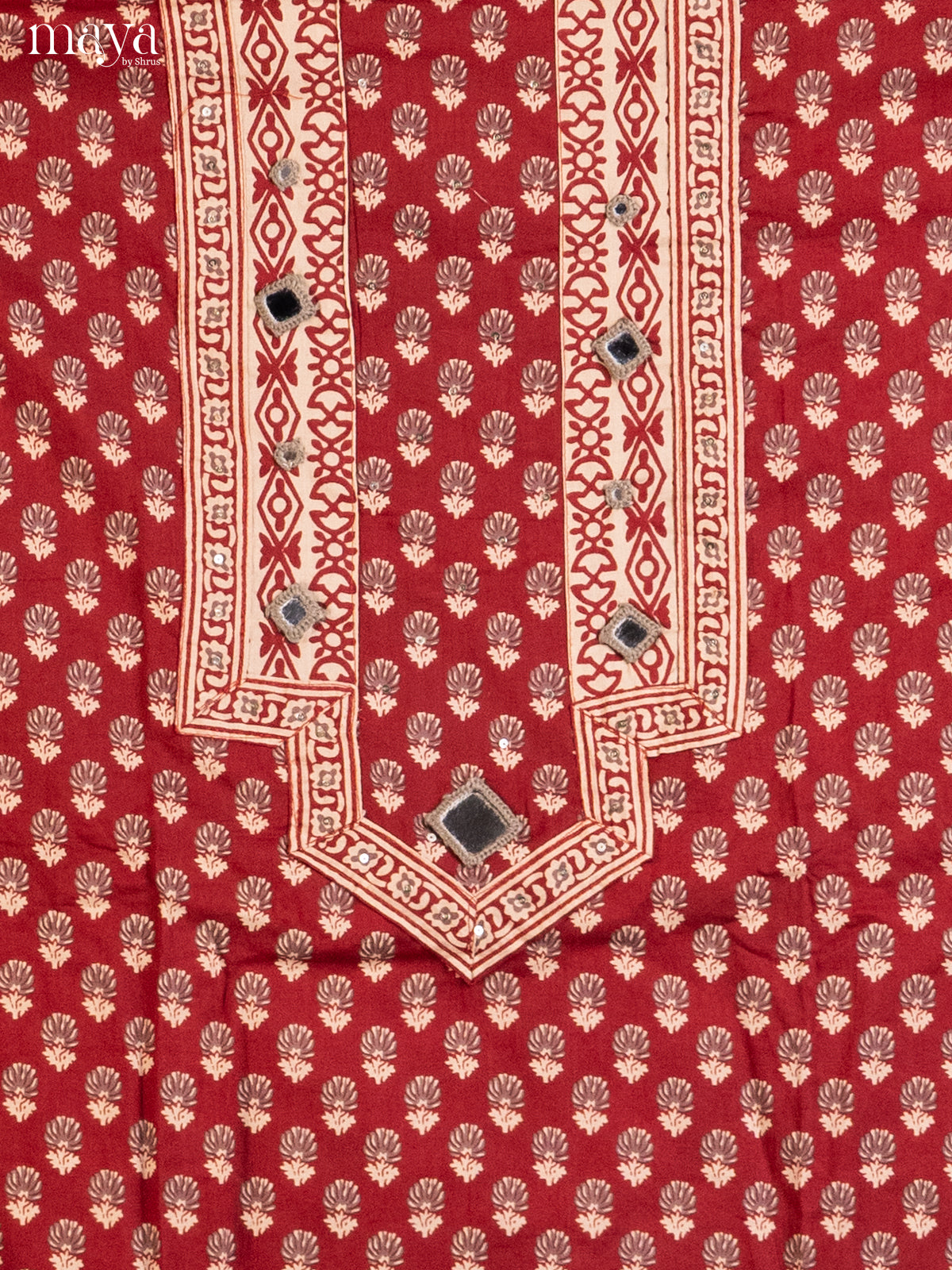 Maroon & Cream - Cotton salwar - Shop on Shrus.com