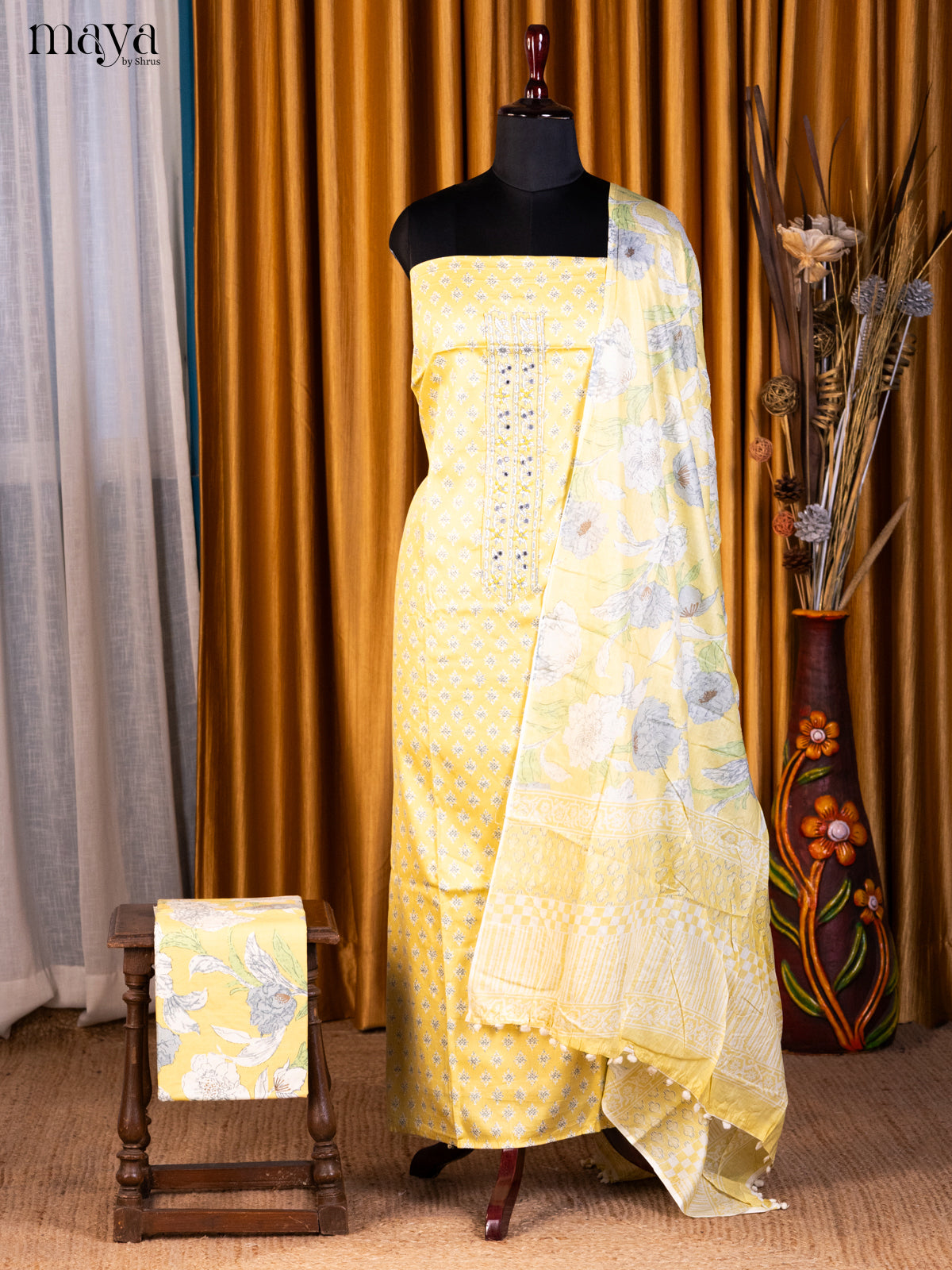 Lite Yellow- Cotton salwar - Shop on Shrus.com