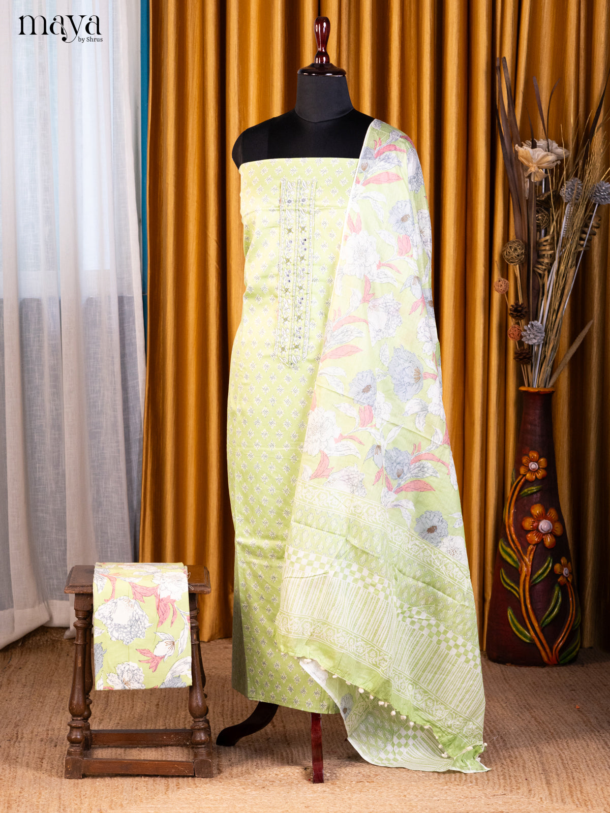 Lite green- Cotton salwar - Shop on Shrus.com