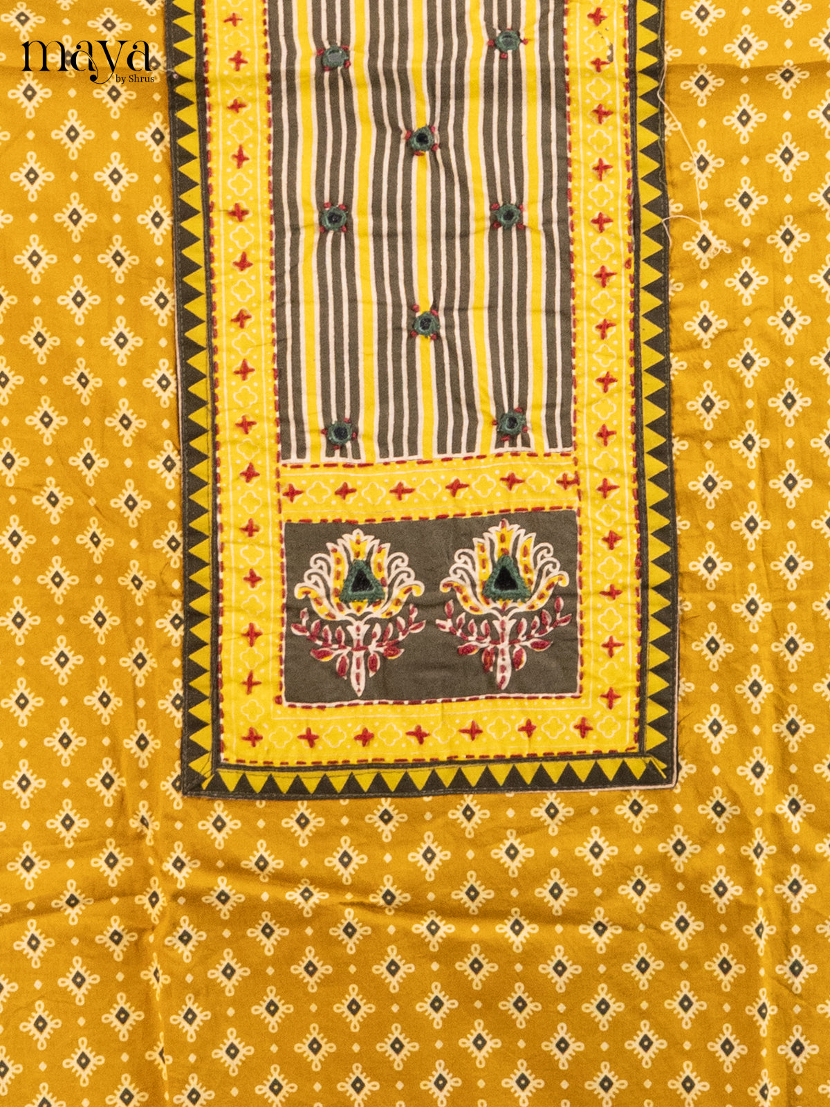 Mustard & Green - Ajrakh Salwar Unstitch - Shop on Shrus.com