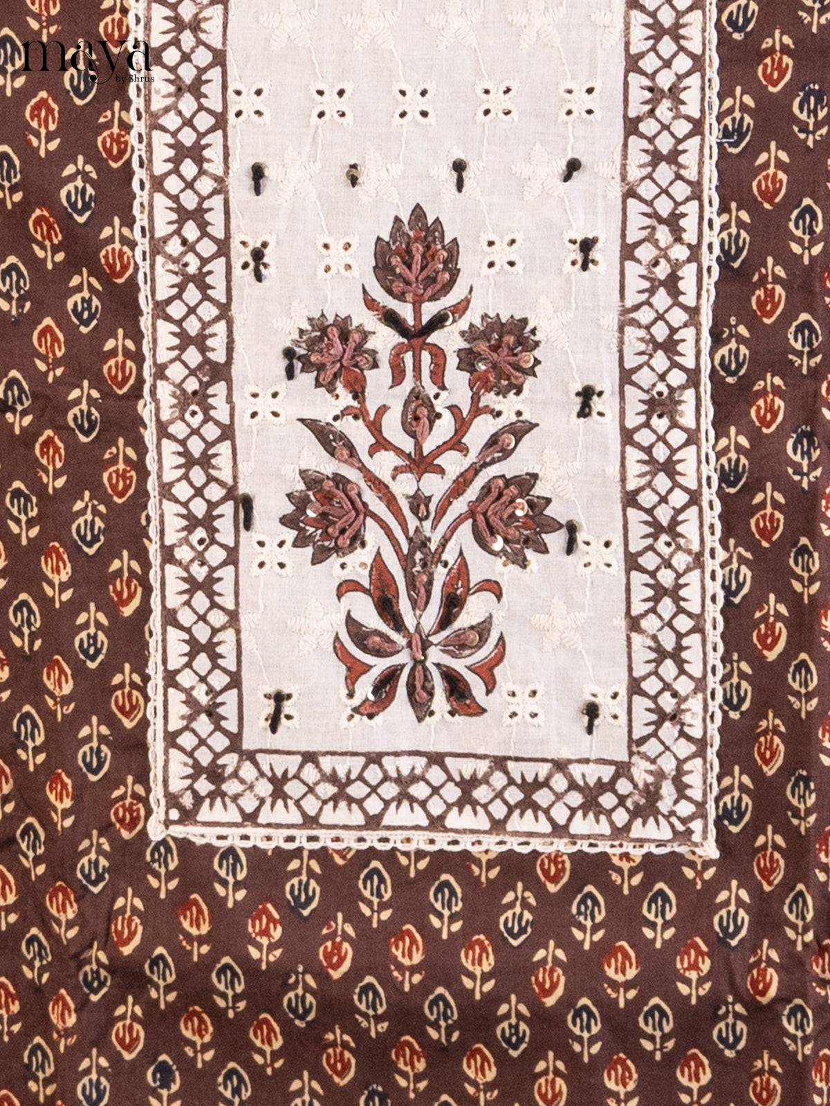 Brown & Cream - Cotton salwar - Shop on Shrus.com