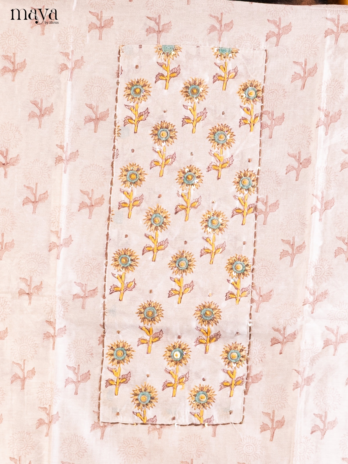 Cream & Lite Brown- Cotton salwar - Shop on Shrus.com