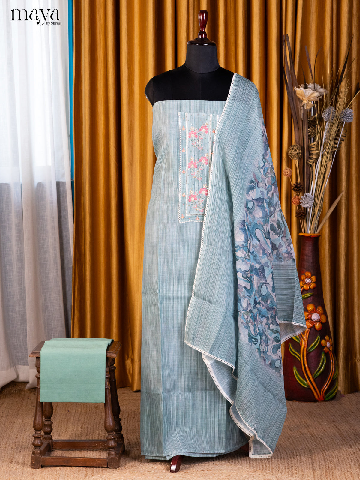 Blue- Cotton salwar - Shop on Shrus.com